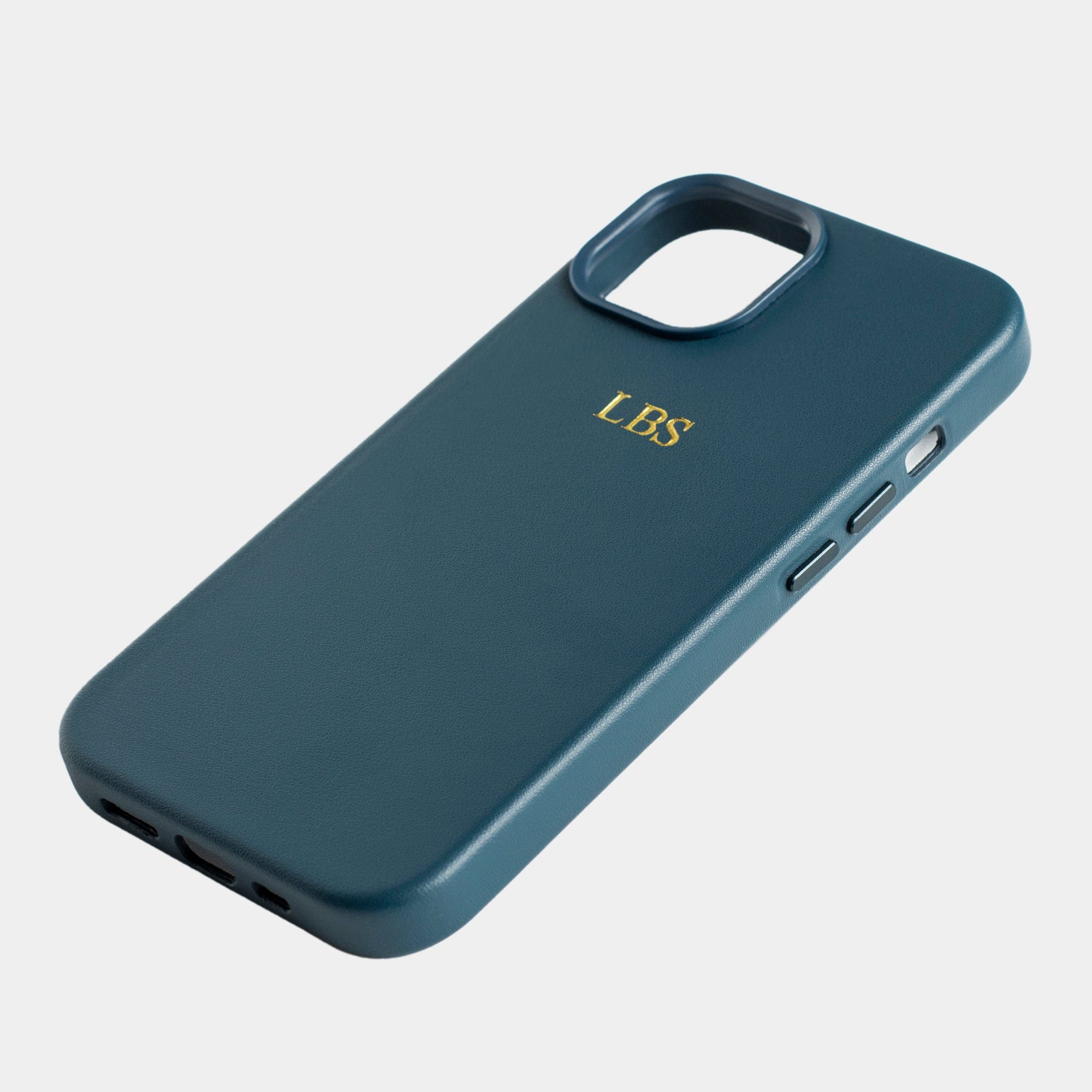 Navy MagSafe Grain Texture Personalized Case