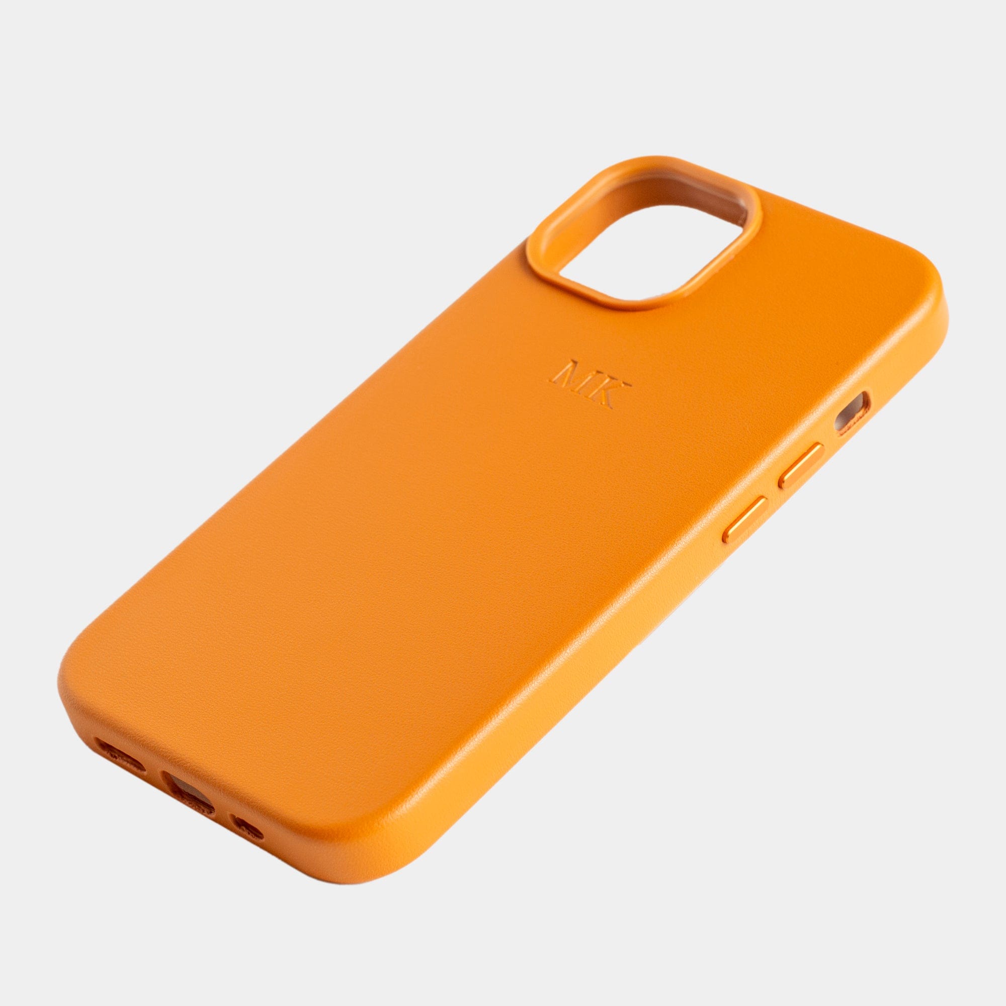 Orange MagSafe Grain Texture Personalized Case