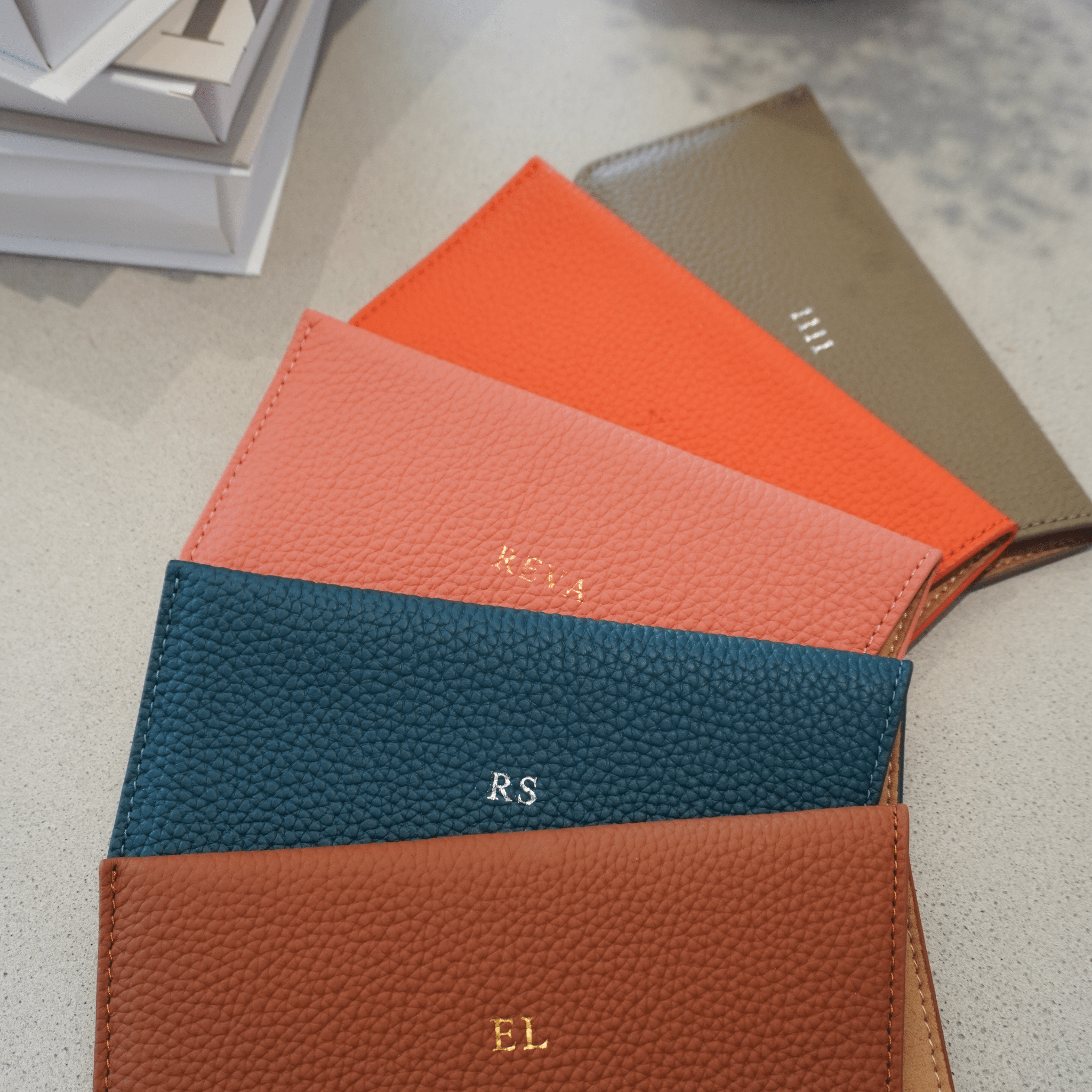 Pink Leather Personalized Glasses Case