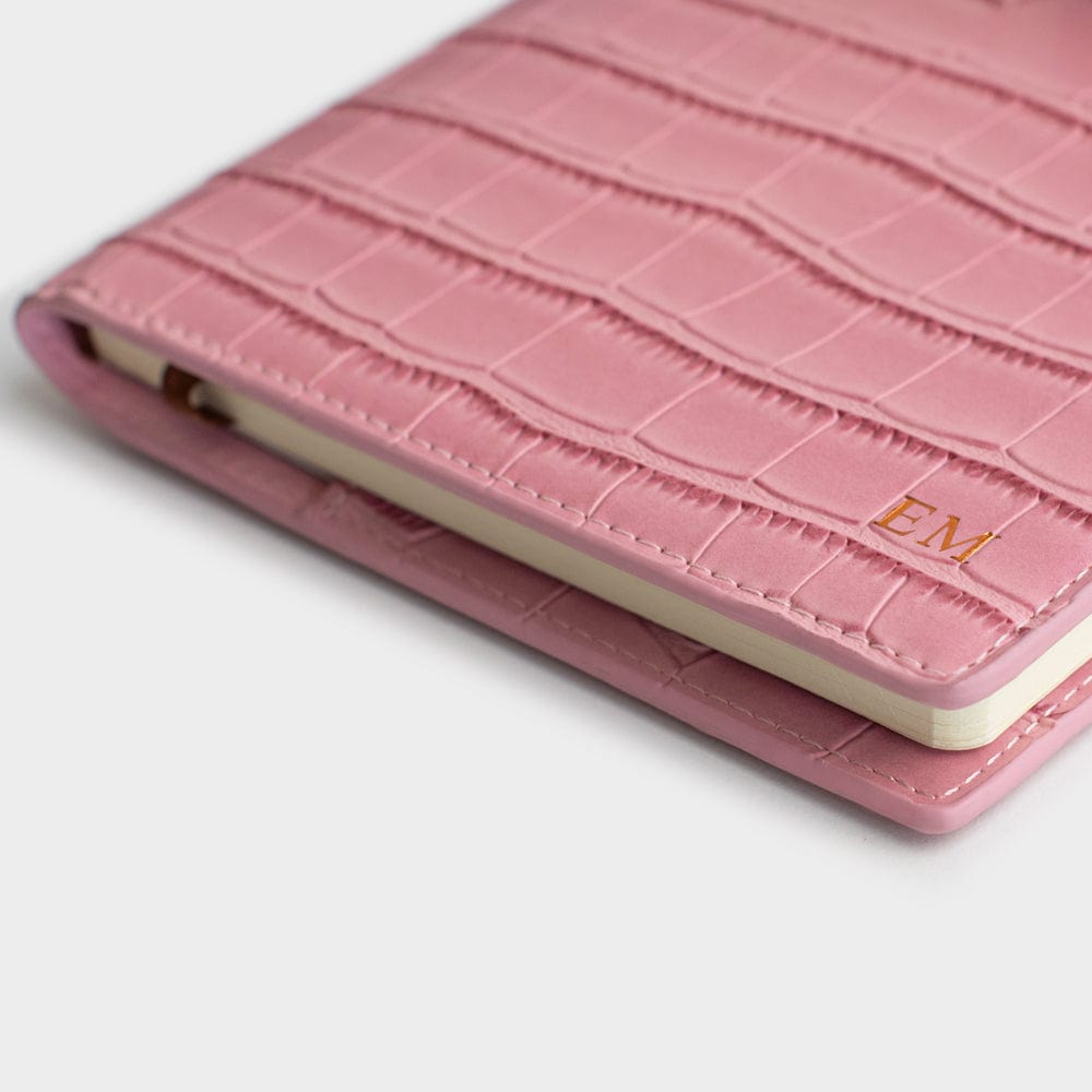 Pink Lizard Texture Personalized Notebook