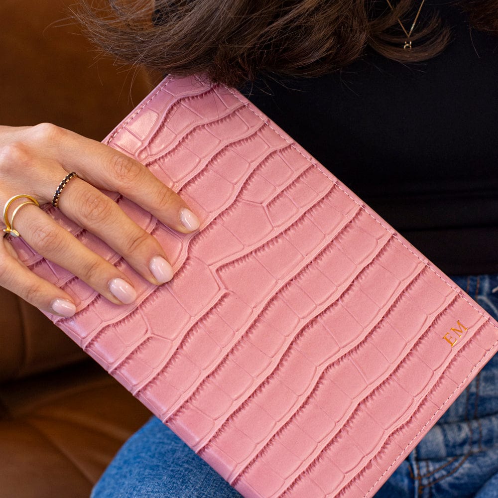 Pink Lizard Texture Personalized Notebook