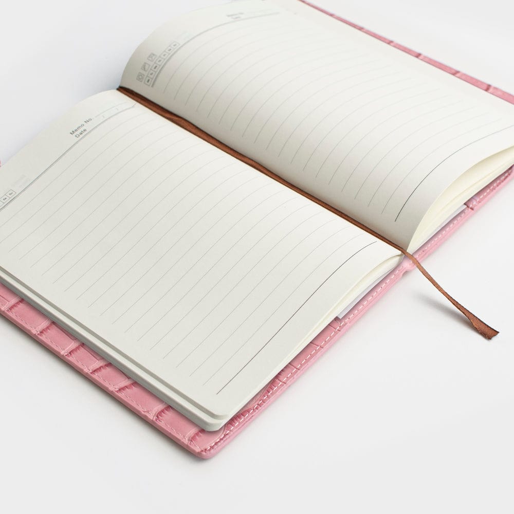 Pink Lizard Texture Personalized Notebook
