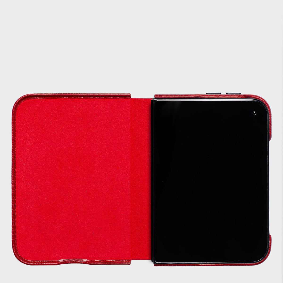 Violet Red MagSafe Lizard Leather Personalized Case iPhone Duo