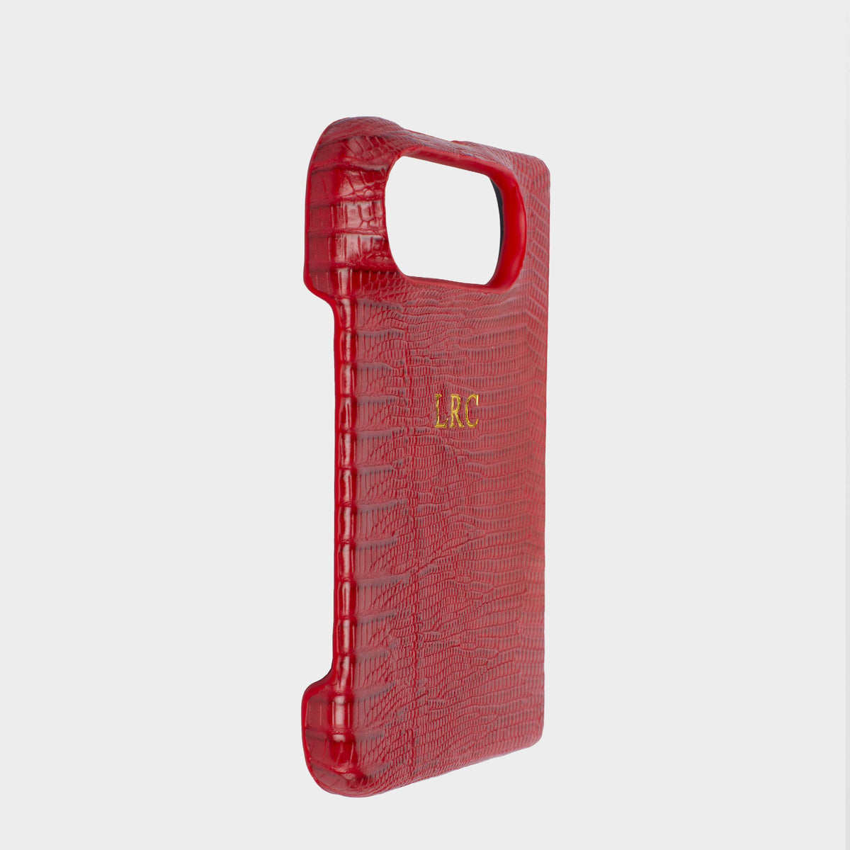 Violet Red Lizard Texture Personalized Snap Case iPhone Duo