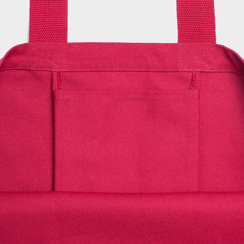 Red Oversized 100% Cotton Tote Bag