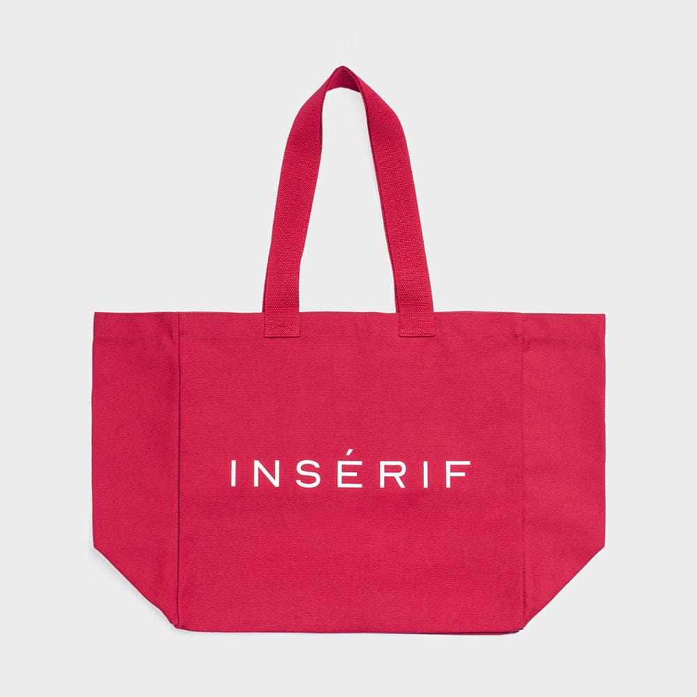 Red Oversized 100% Cotton Tote Bag