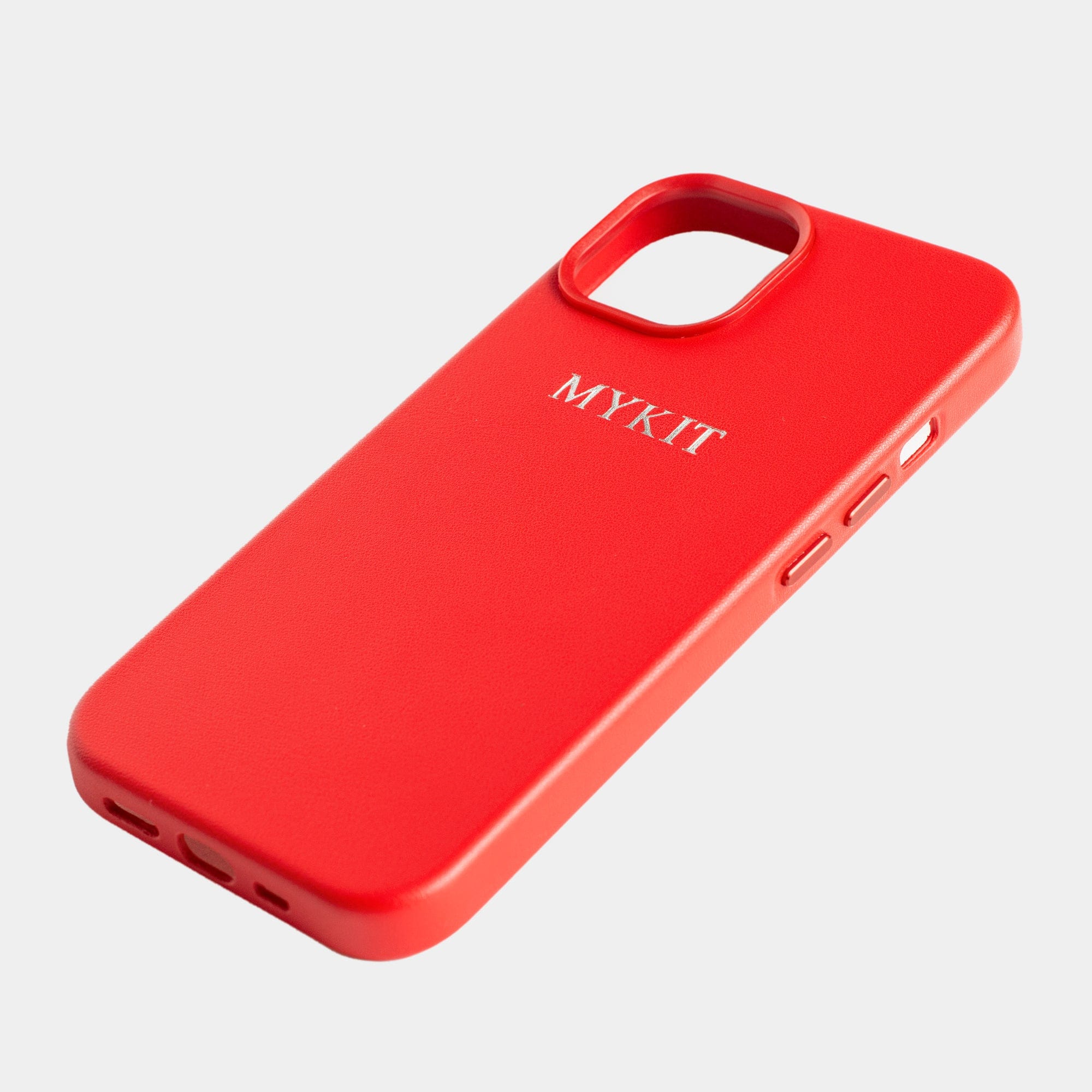Red MagSafe Grain Texture Personalized Case