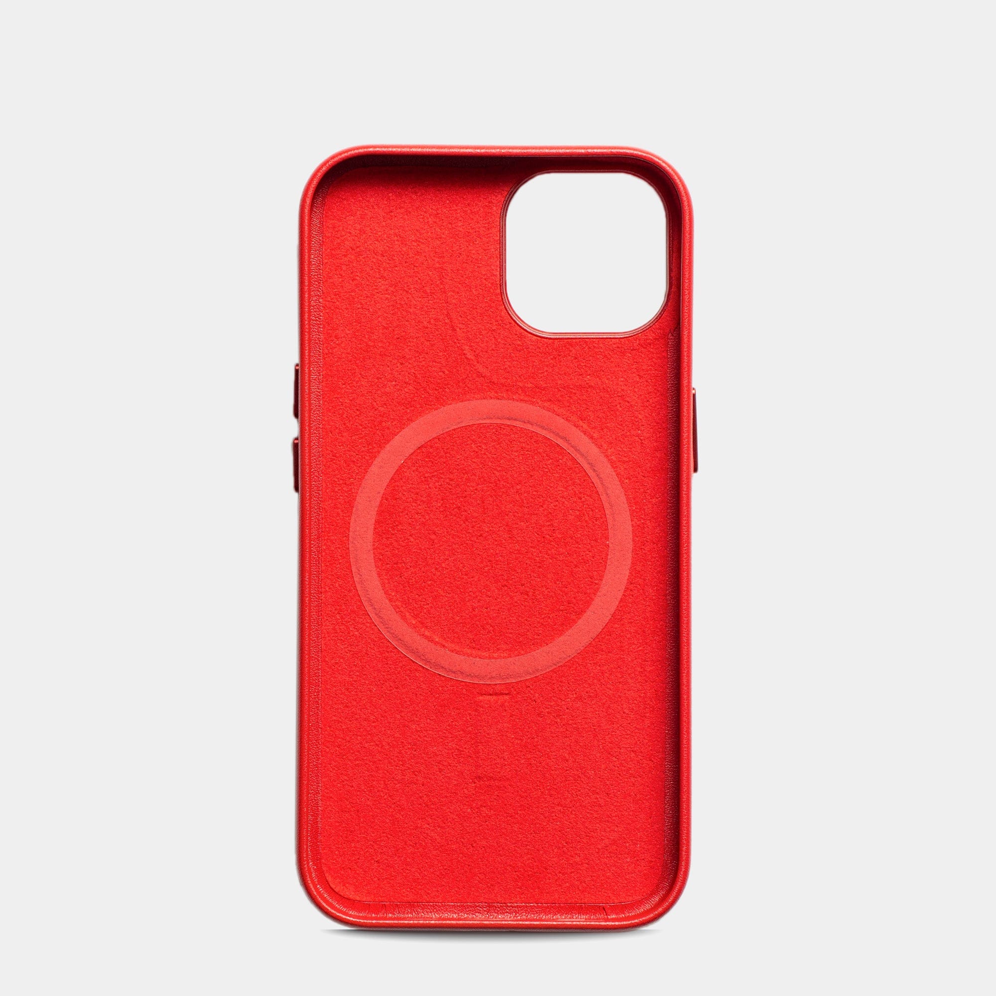 Red MagSafe Grain Texture Personalized Case