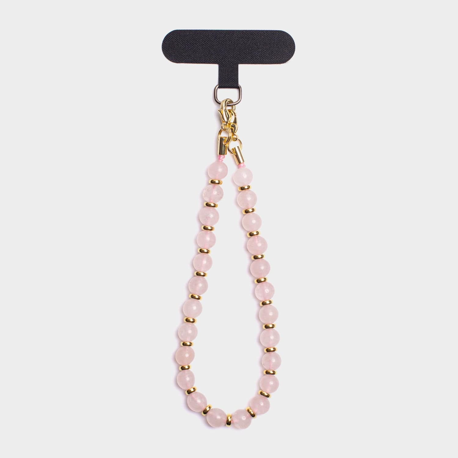 Rose Quartz Natural Stone Phone Charm