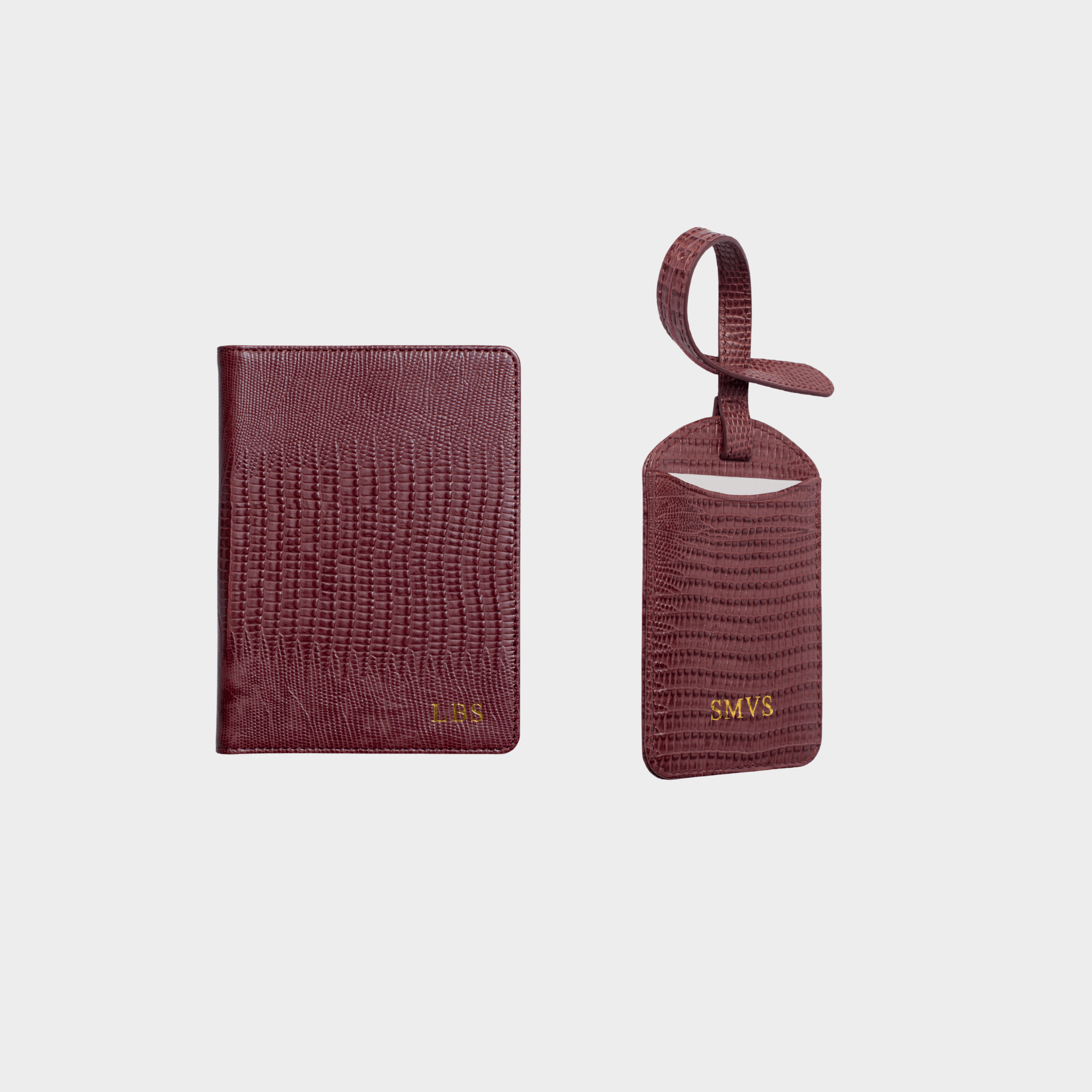 Burgundy Travel Set
