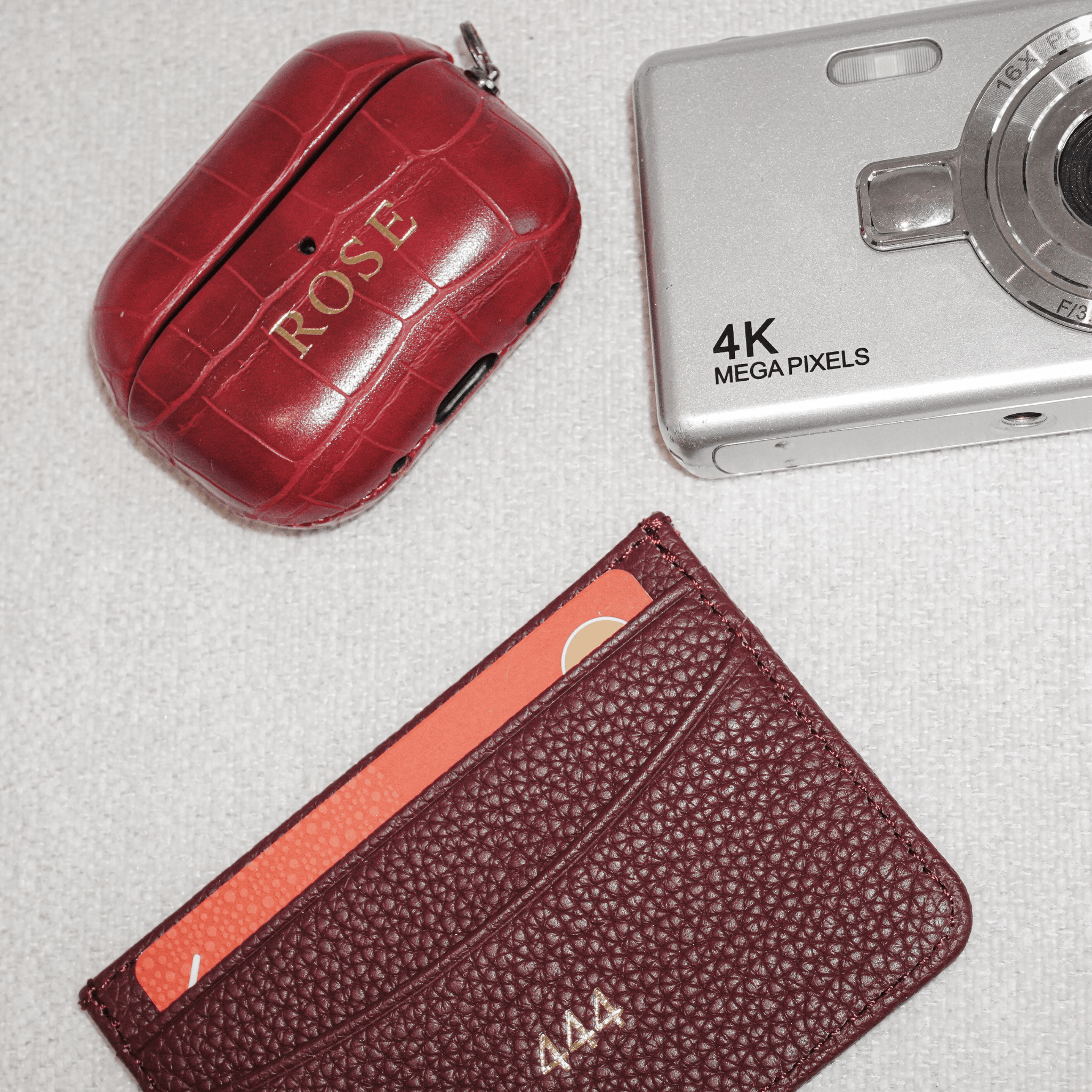 Violet Red Lizard AirPods Personalized Case