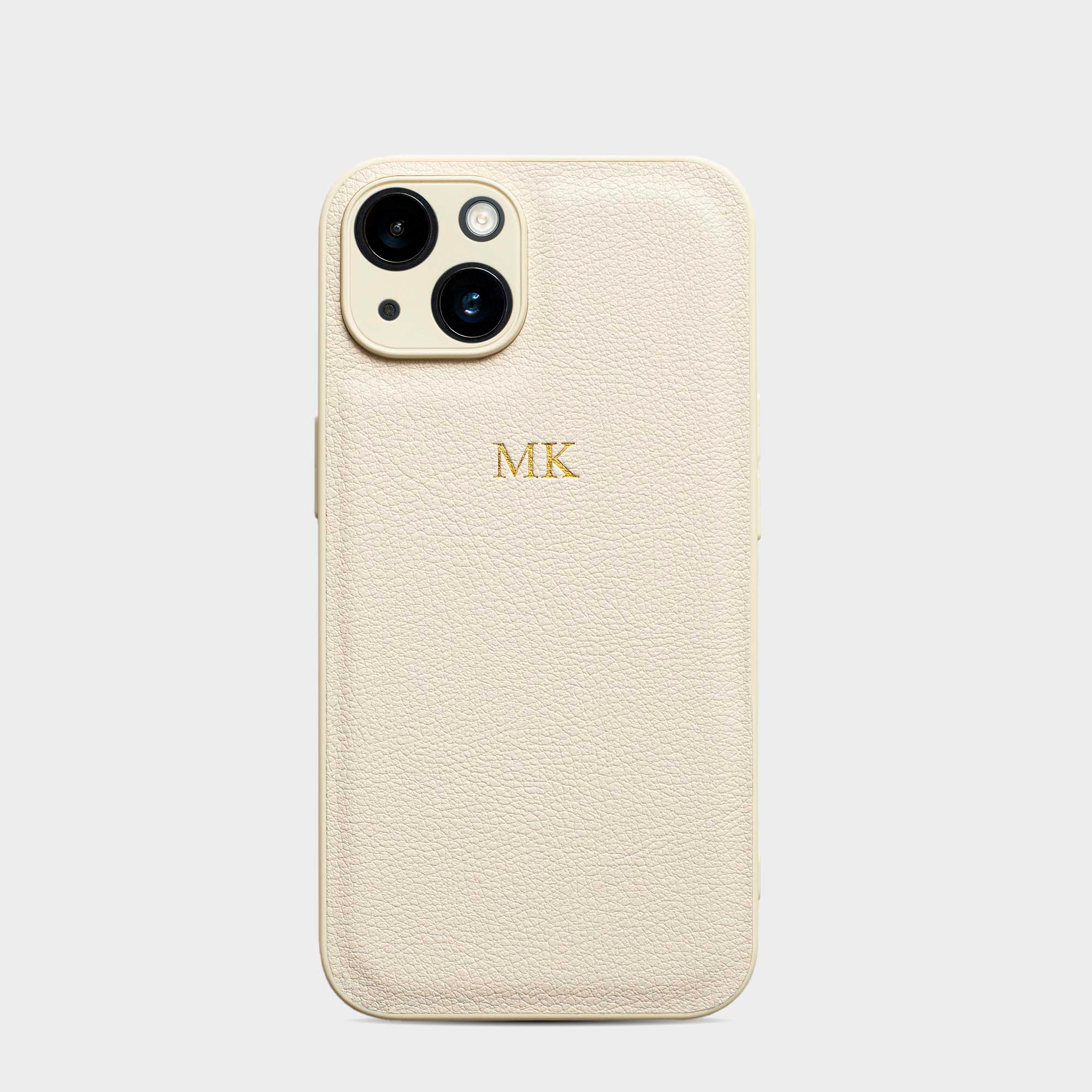 White Padded Personalized Monogram Case