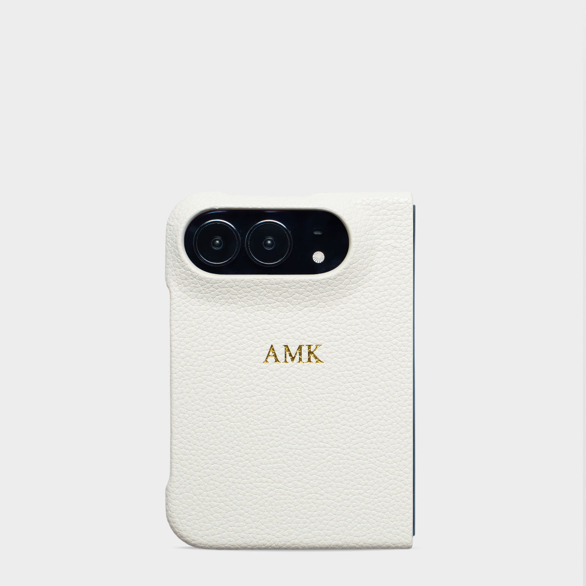 White Pebble Texture Personalized Snap Case iPhone Duo