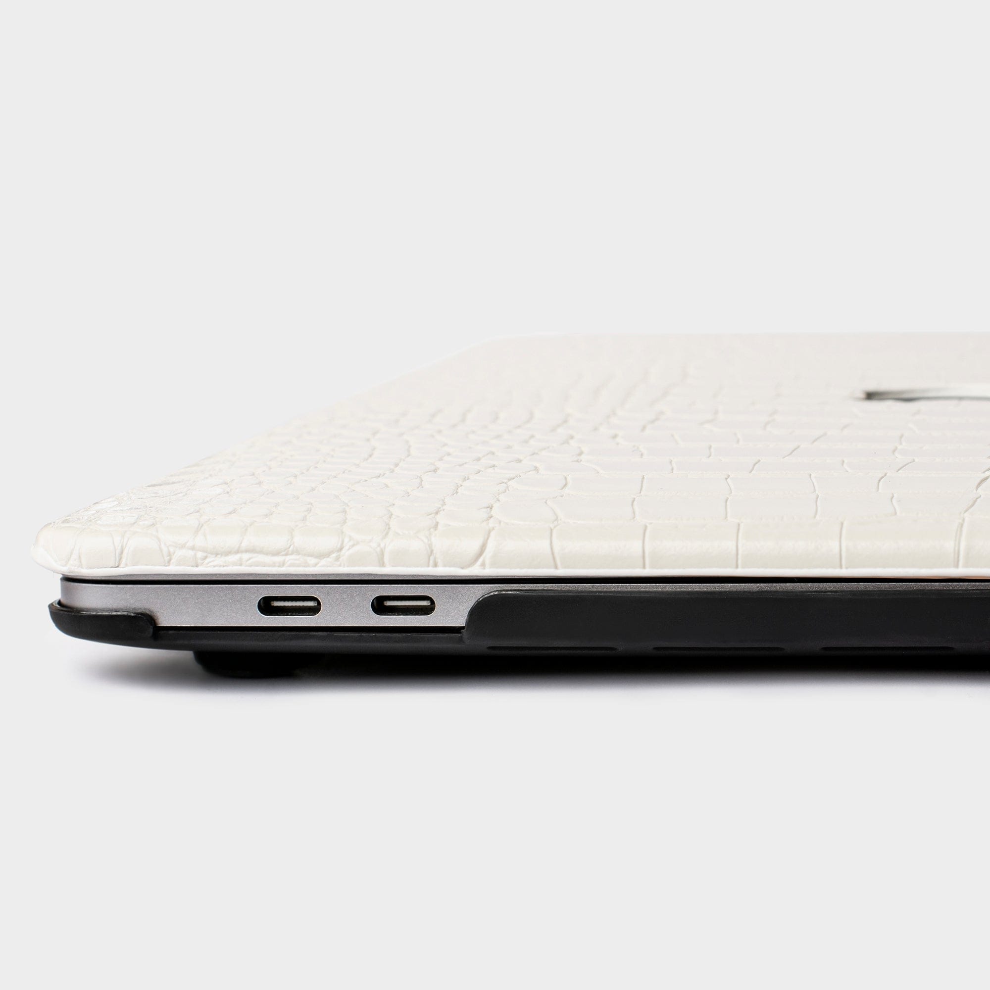 White Lizard MacBook Personalized Case