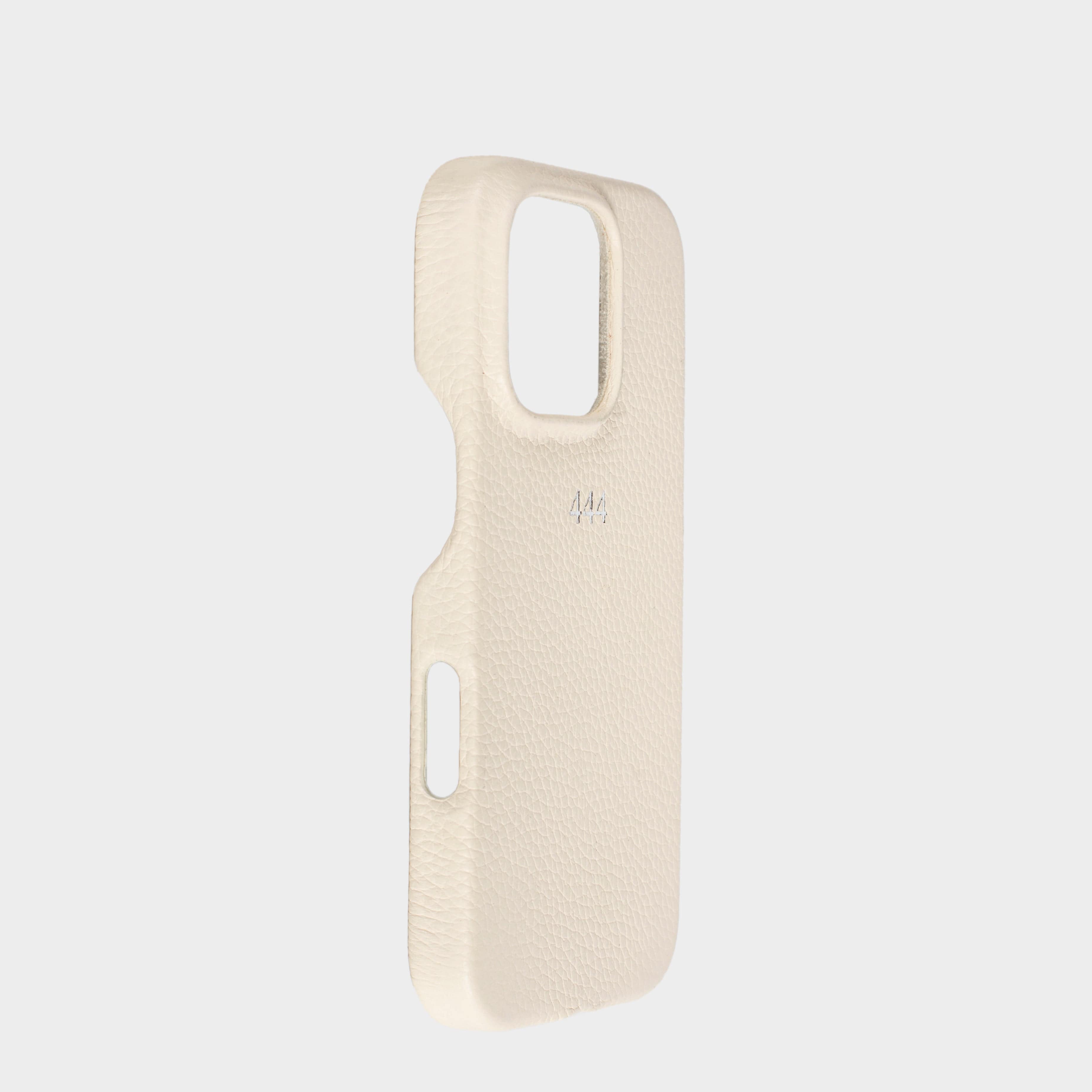 White MagSafe Pebble Leather Personalized Case