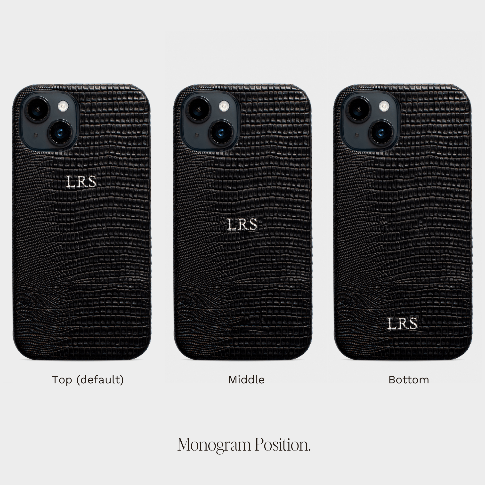 Black Lizard Texture Personalized Snap Case