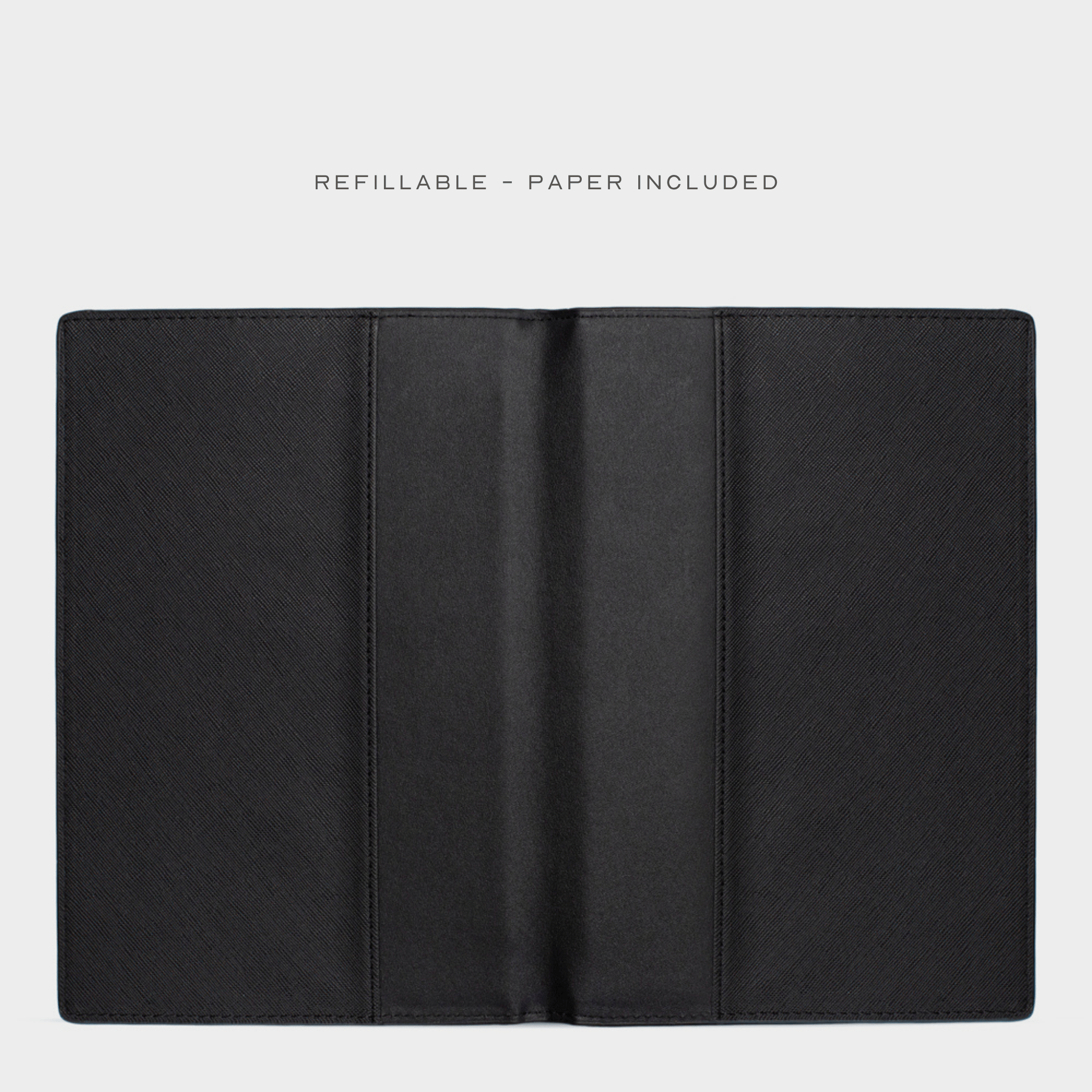 Black Saffiano Texture Personalized Notebook
