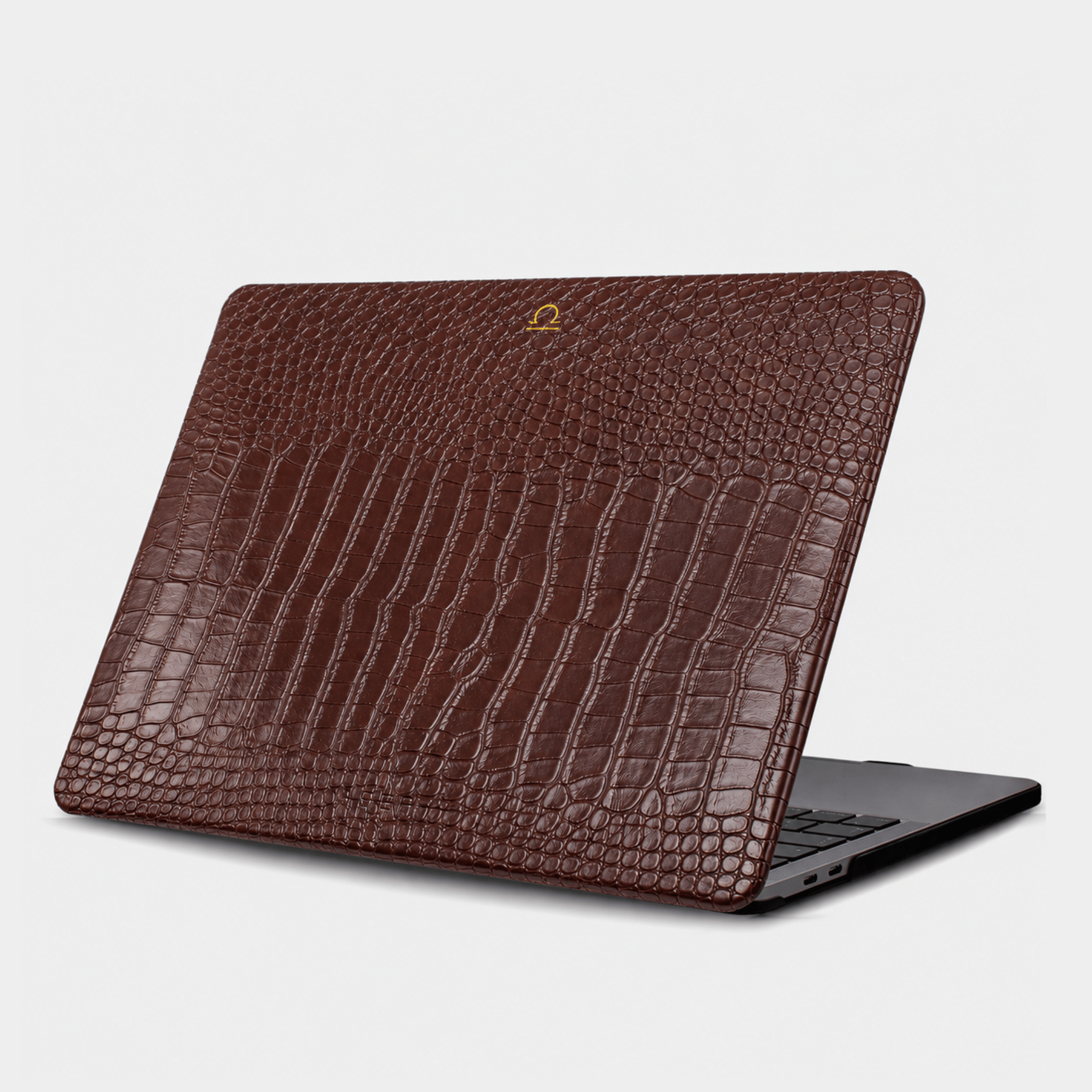 Dark Brown Lizard MacBook Personalized Case