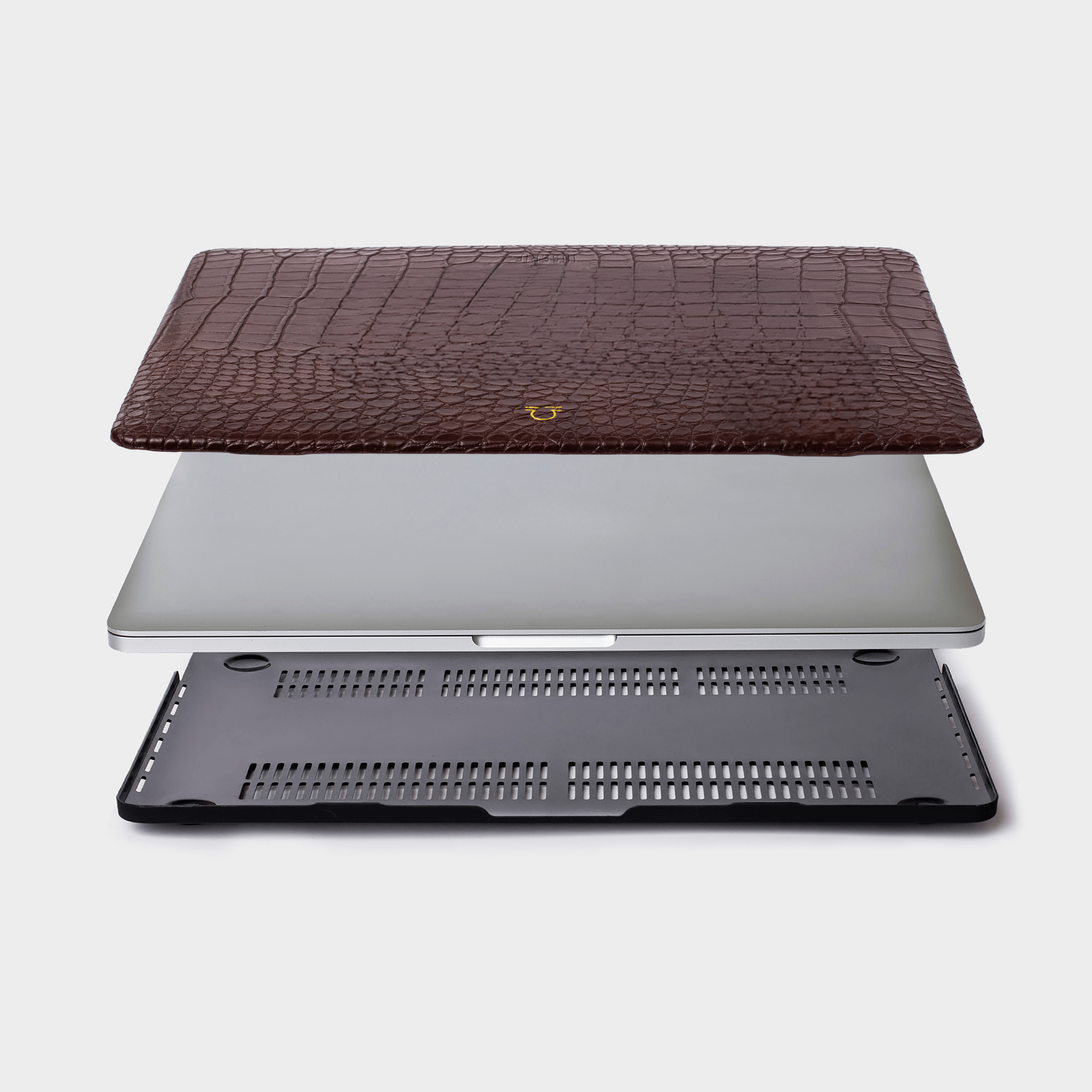 Dark Brown Lizard MacBook Personalized Case