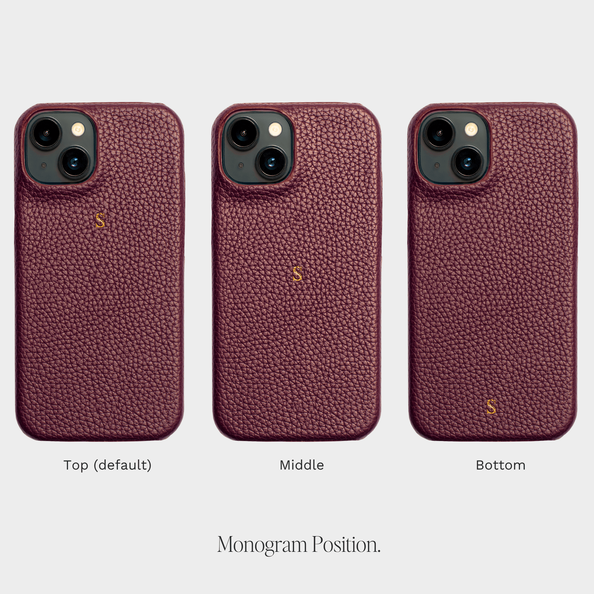 Burgundy Pebble Texture Personalized Snap Case