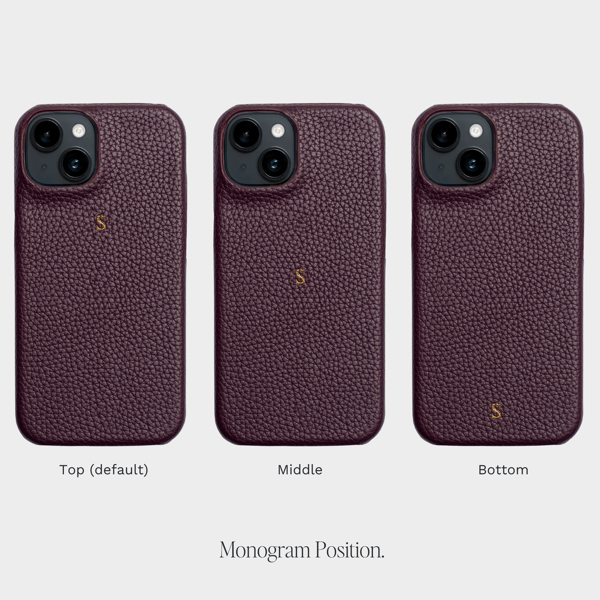 Burgundy Pebble Texture Personalized Snap Case