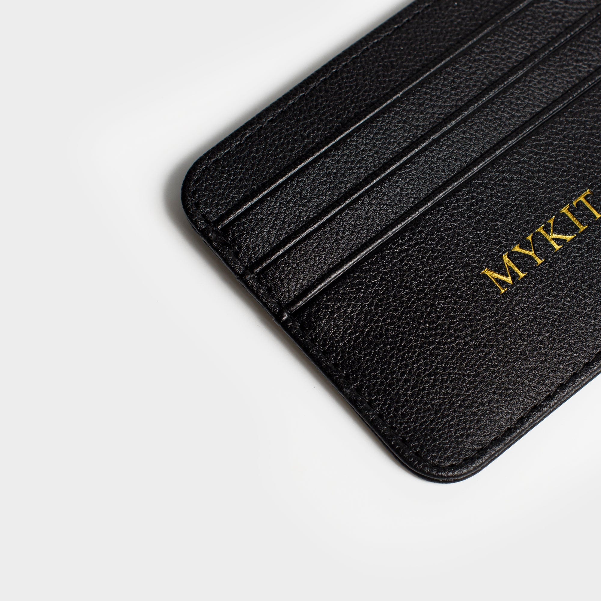 Black Grain Texture Personalized Card Holder