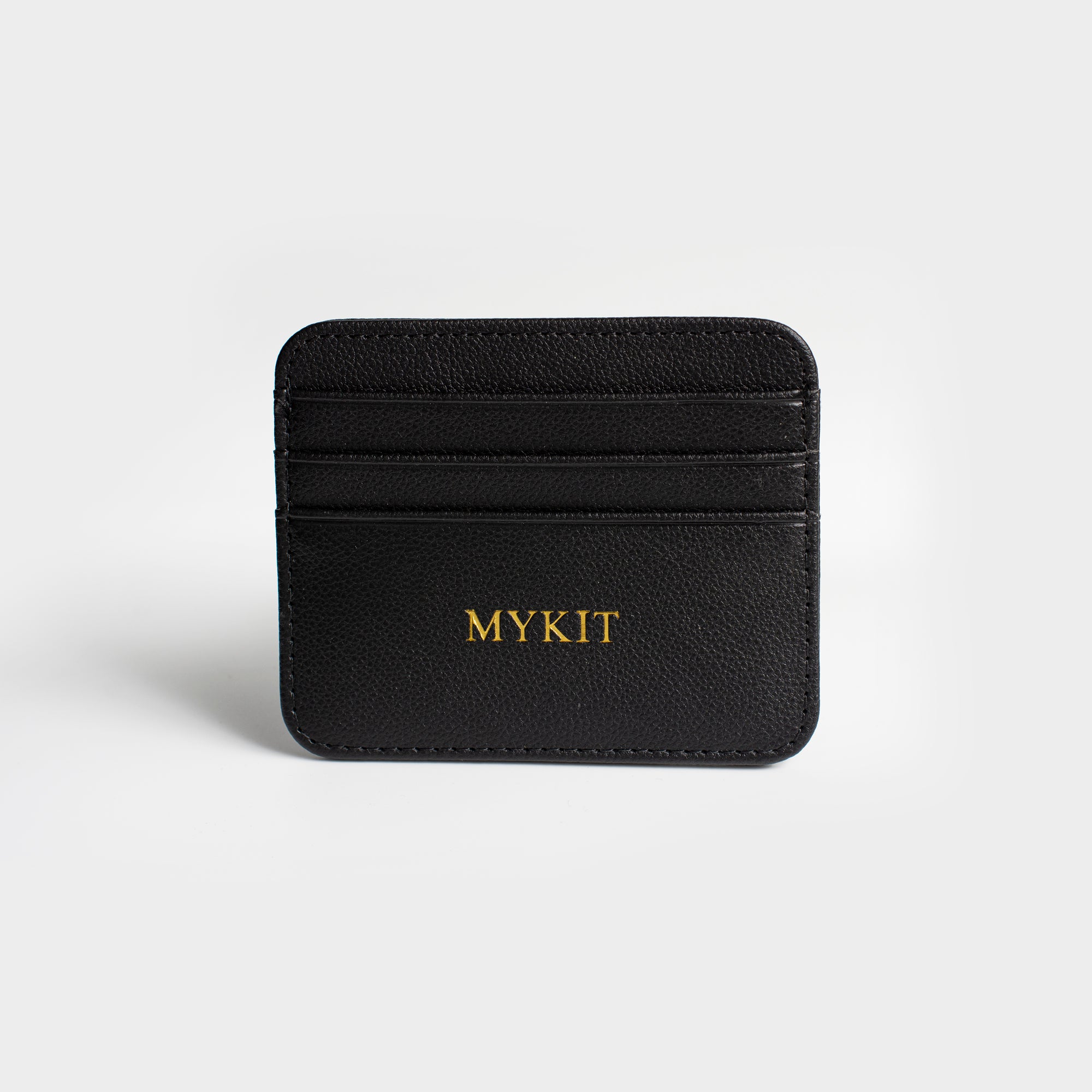 Black Grain Texture Personalized Card Holder