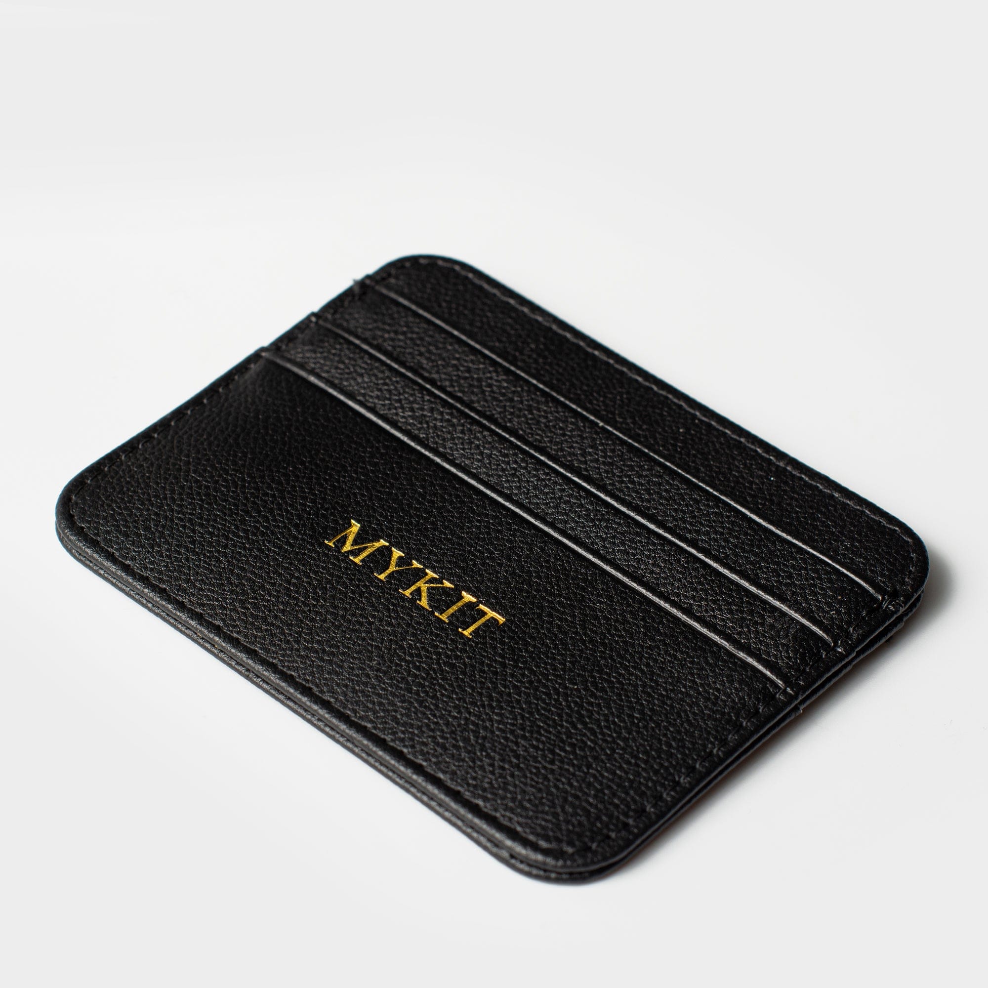 Black Grain Texture Personalized Card Holder