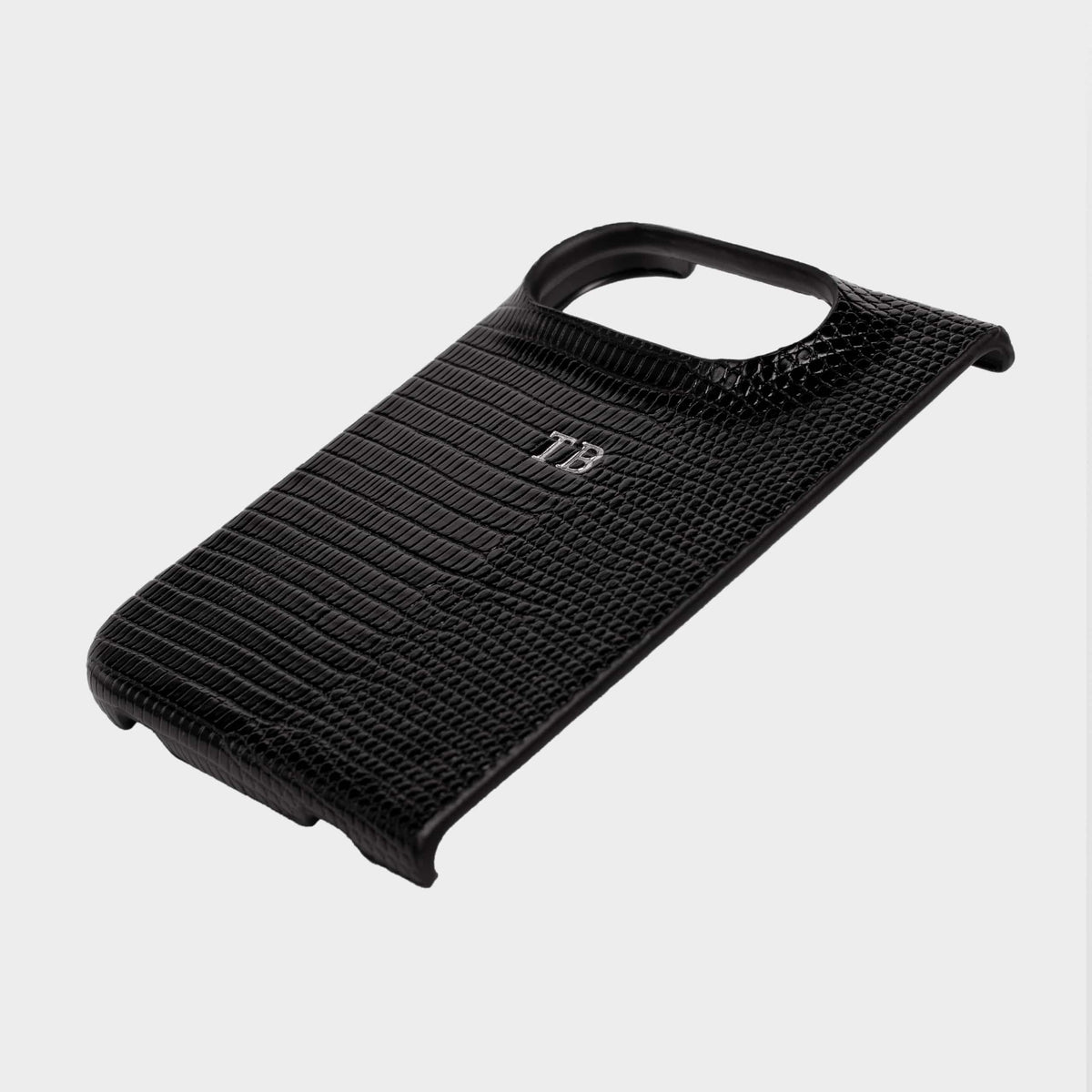 Black Lizard Texture Personalized Snap Case iPhone Duo