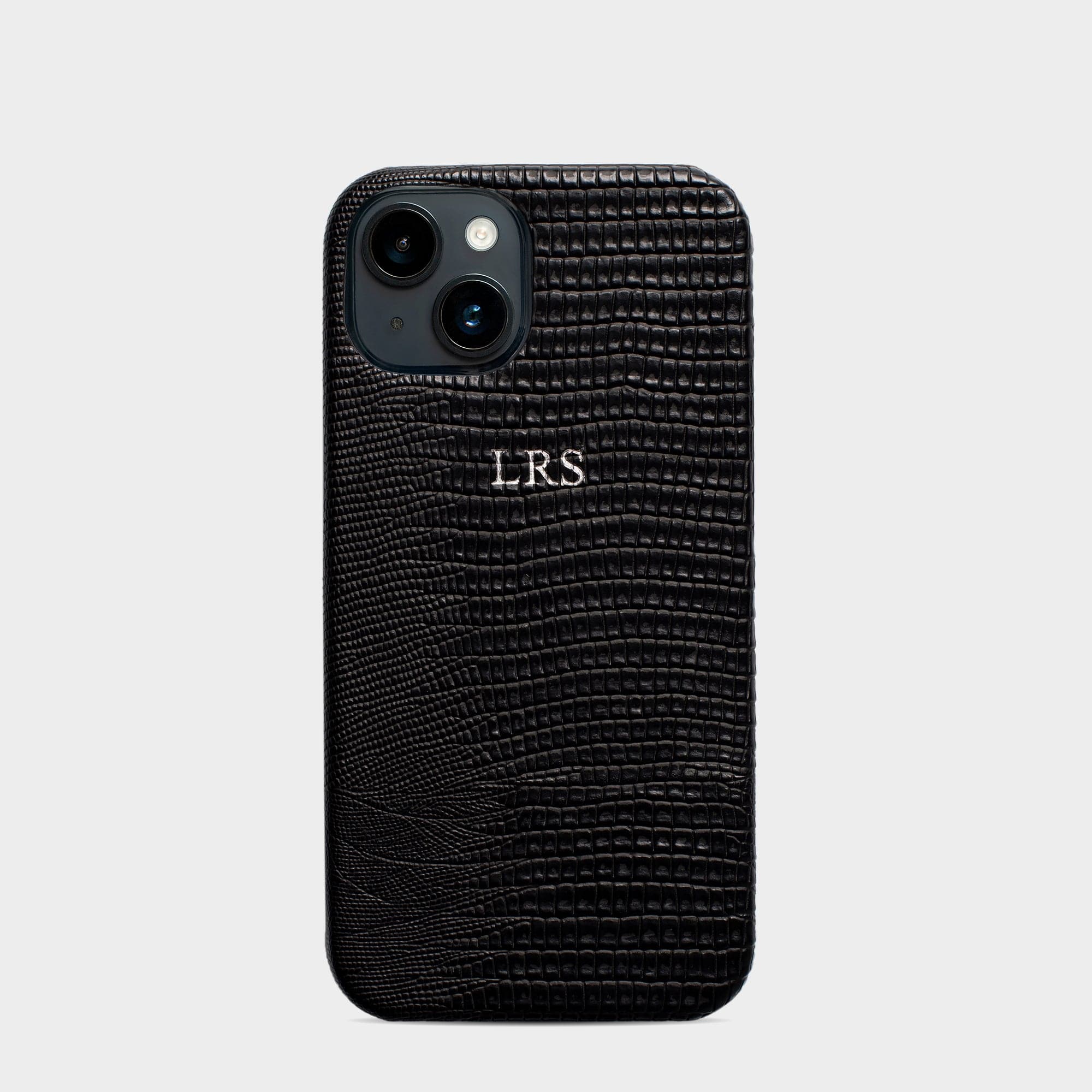 Black Lizard Texture Personalized Snap Case