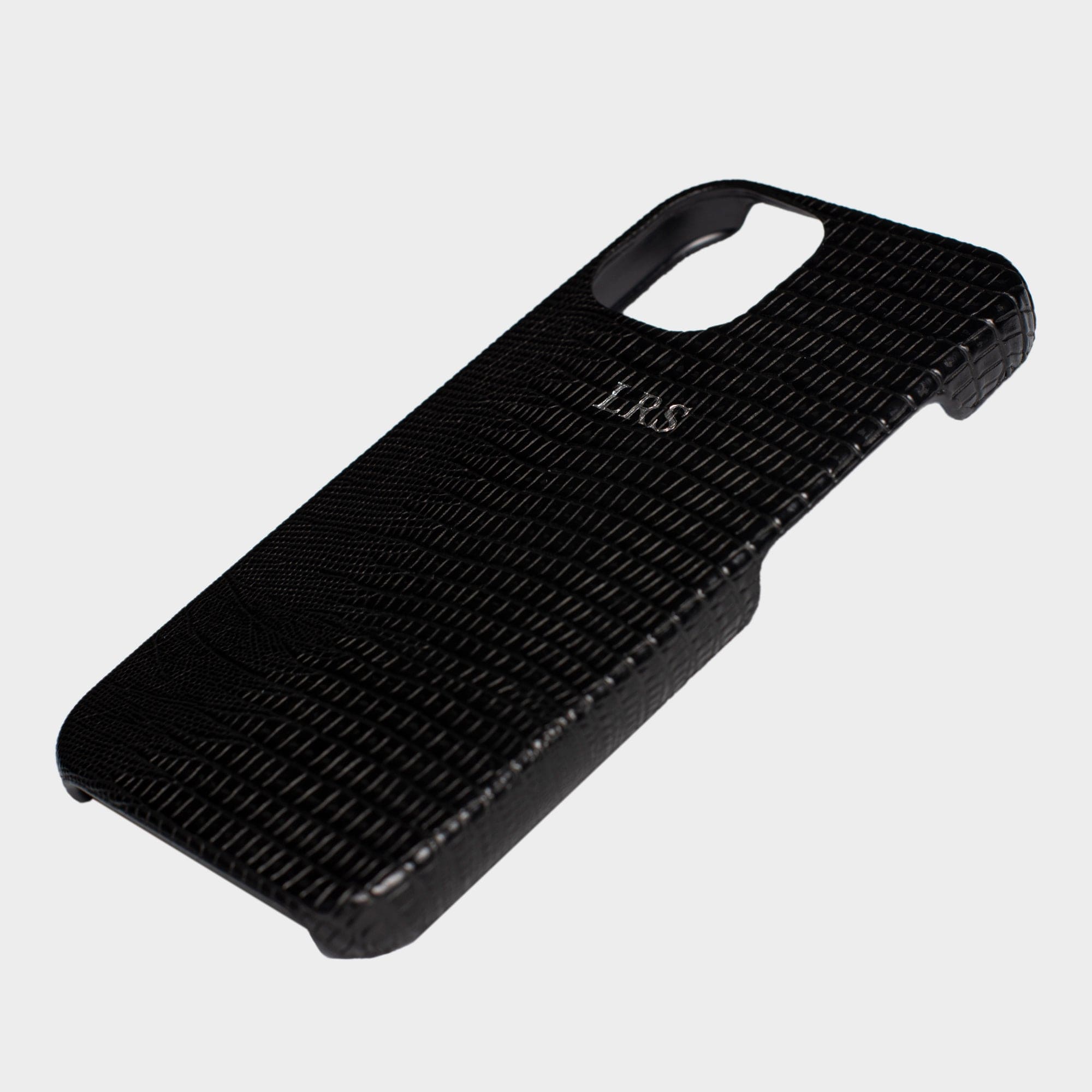 Black Lizard Texture Personalized Snap Case