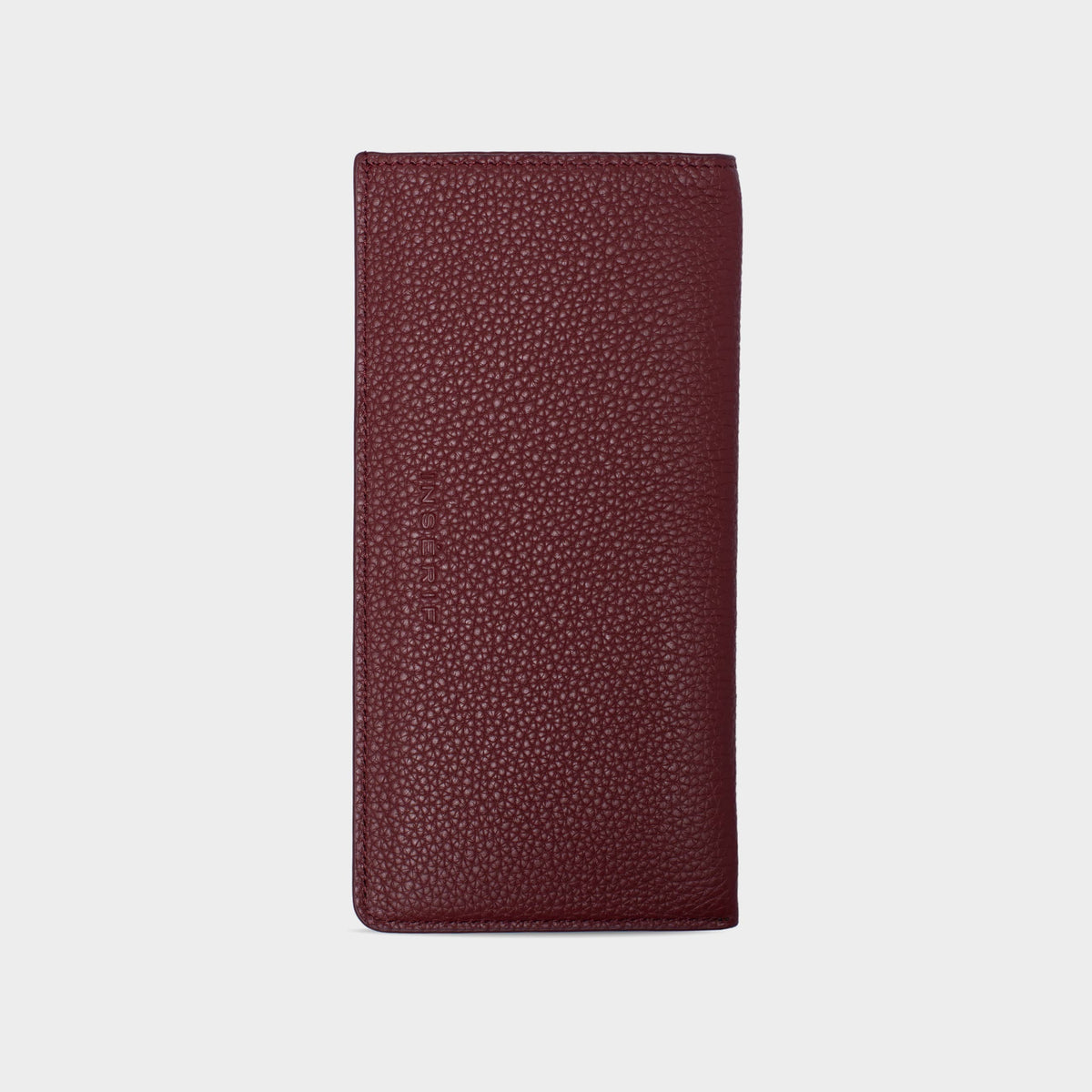 Burgundy Pebble Leather Personalized Glasses Case