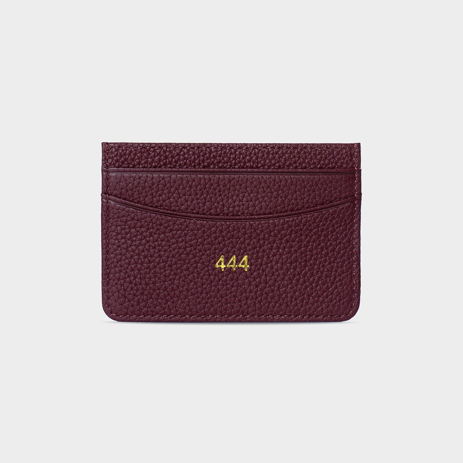 Burgundy Leather Personalized Card Holder