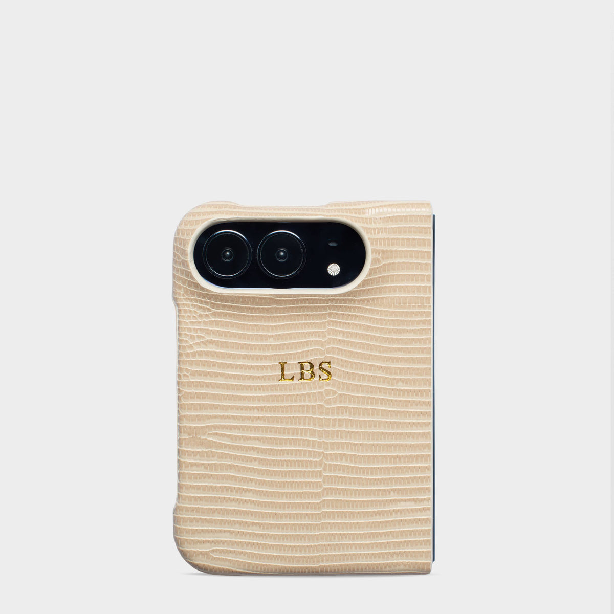 Butter Yellow Lizard Texture Personalized Snap Case iPhone Duo