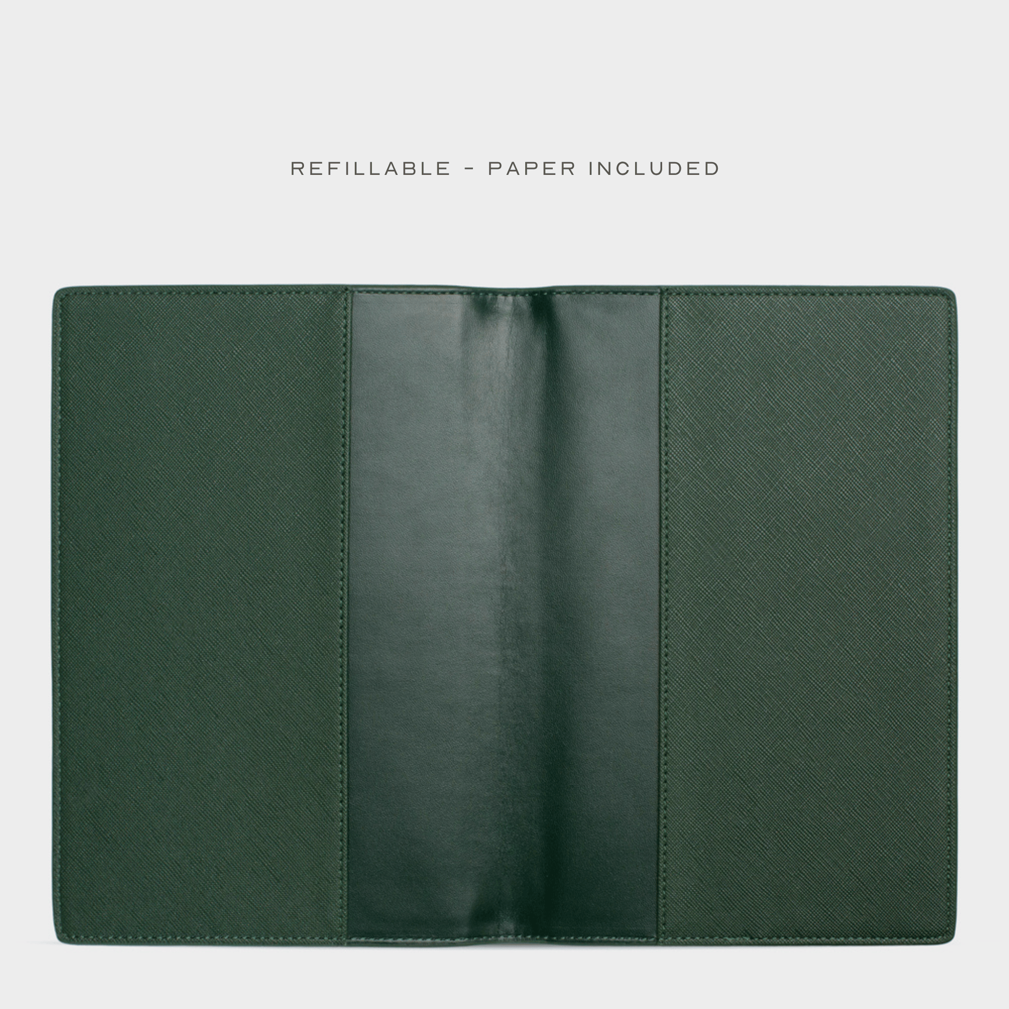 Dark Green Saffiano Texture Personalized Notebook