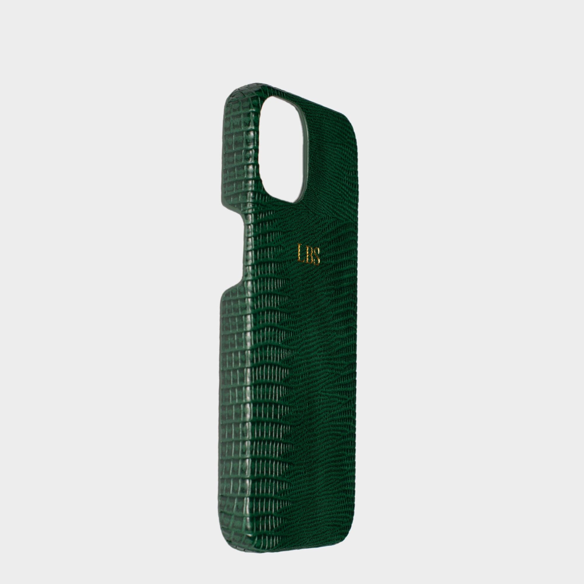 Dark Green Lizard Texture Personalized Snap Case