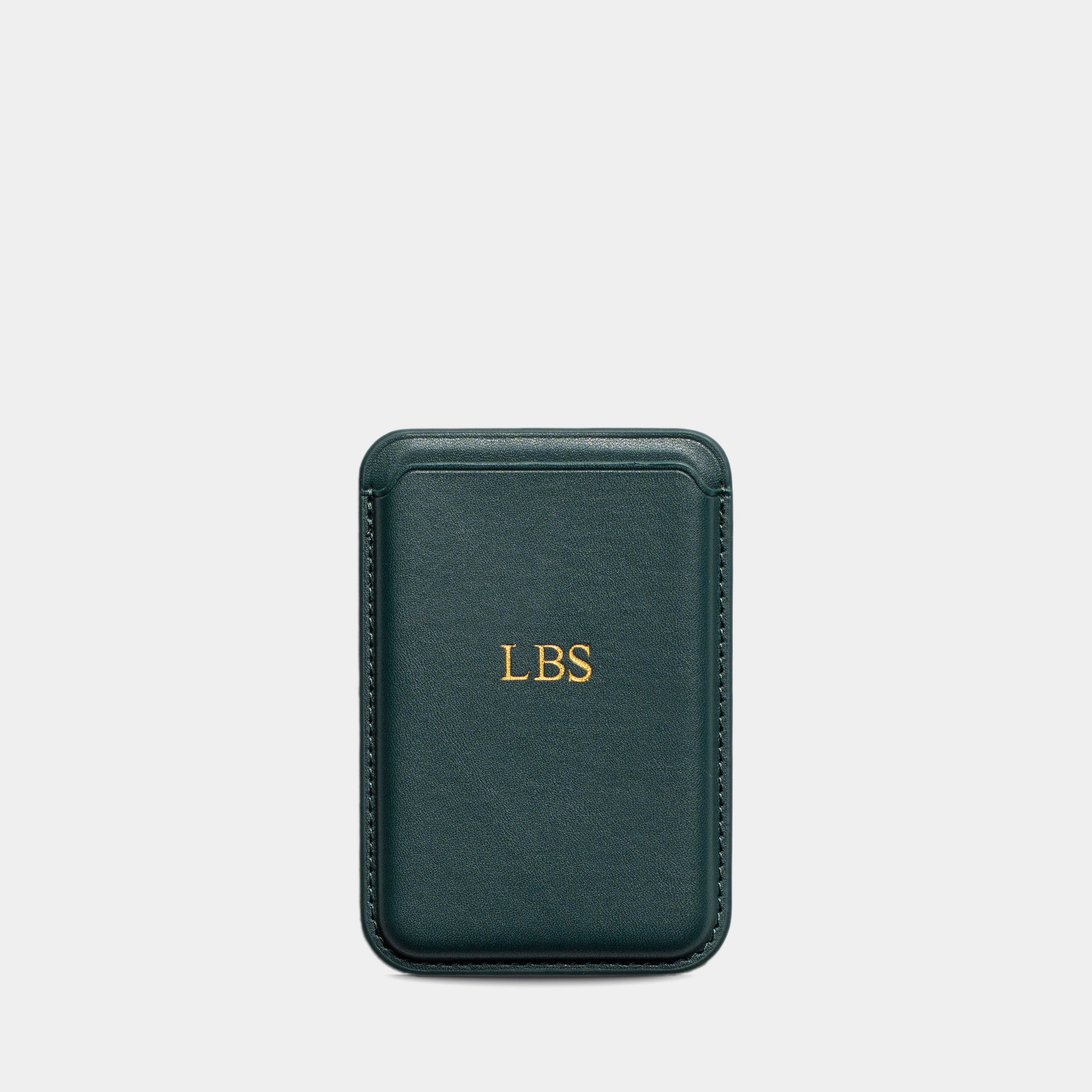 Dark Green MagSafe Personalized Card Holder