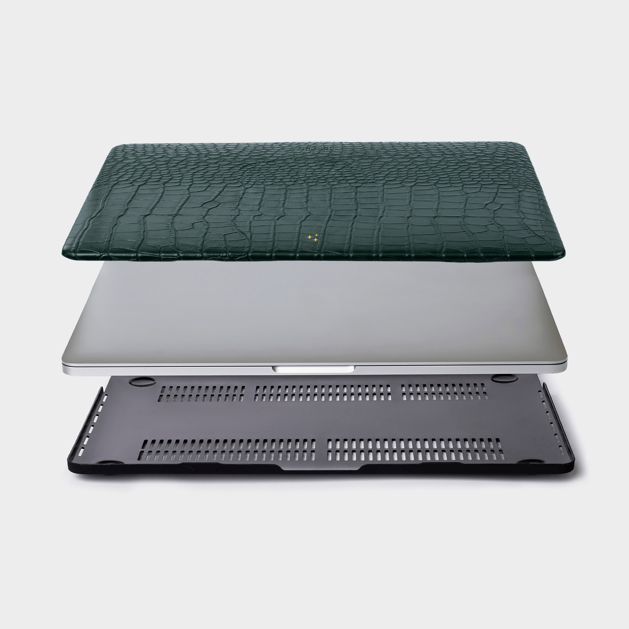 Dark Green Lizard MacBook Personalized Case