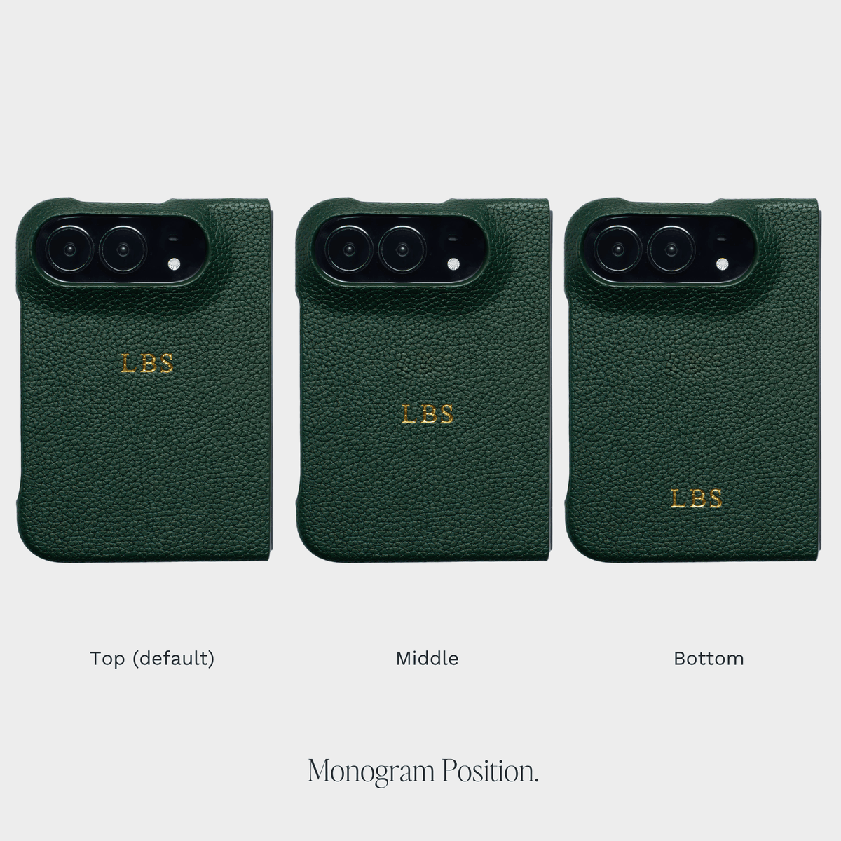 Dark Green Pebble Texture Personalized Snap Case iPhone Duo