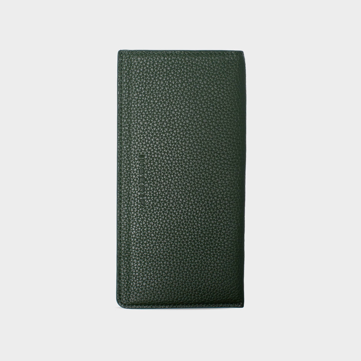 Dark Green Pebble Leather Personalized Glasses Case