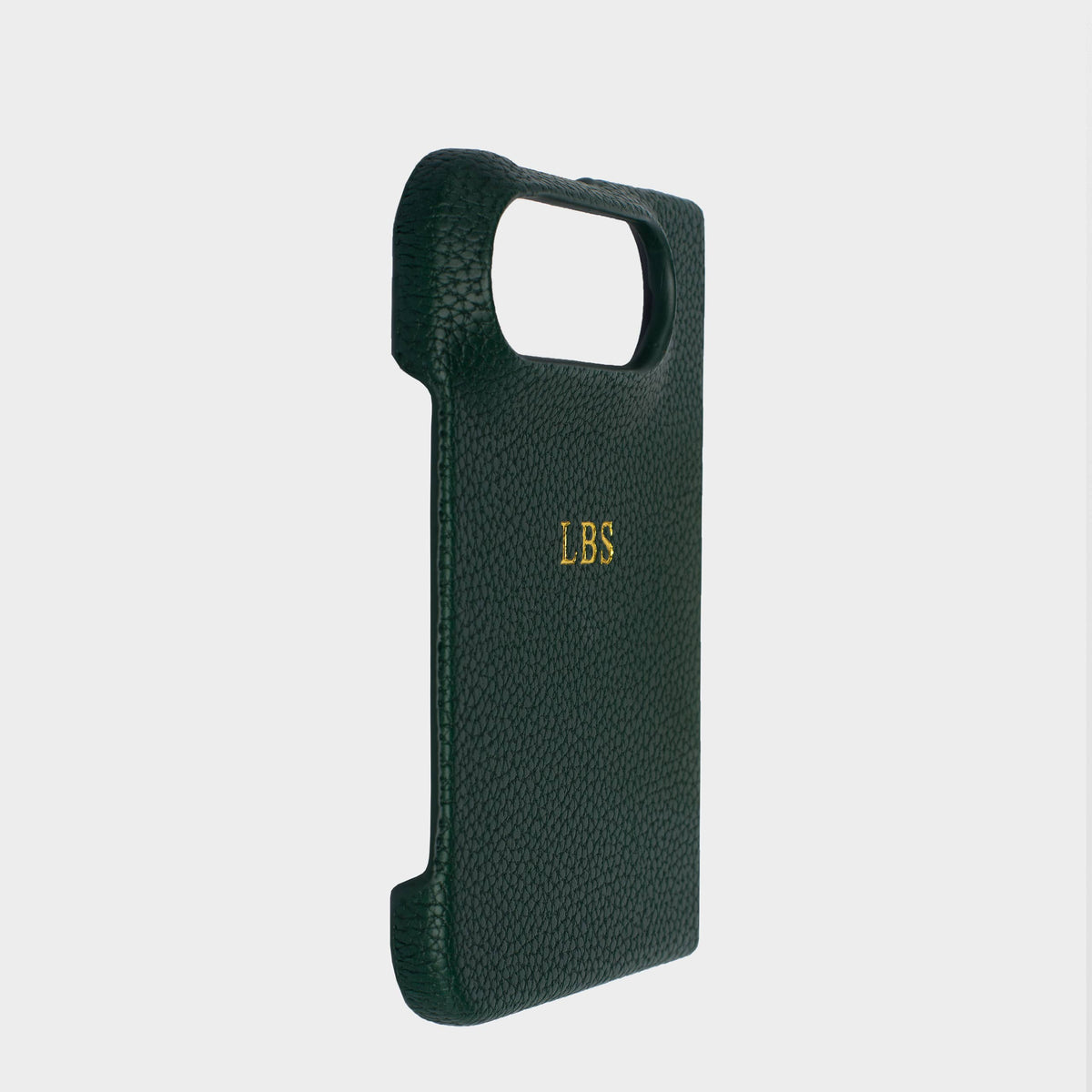 Dark Green Pebble Texture Personalized Snap Case iPhone Duo