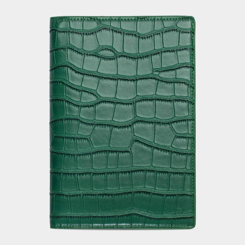 Dark Green Lizard Texture Personalized Notebook