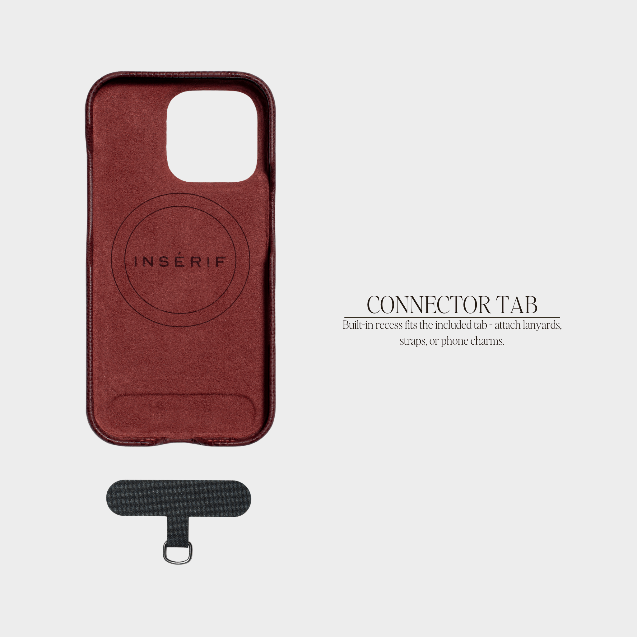 Burgundy MagSafe Lizard Leather Personalized Case