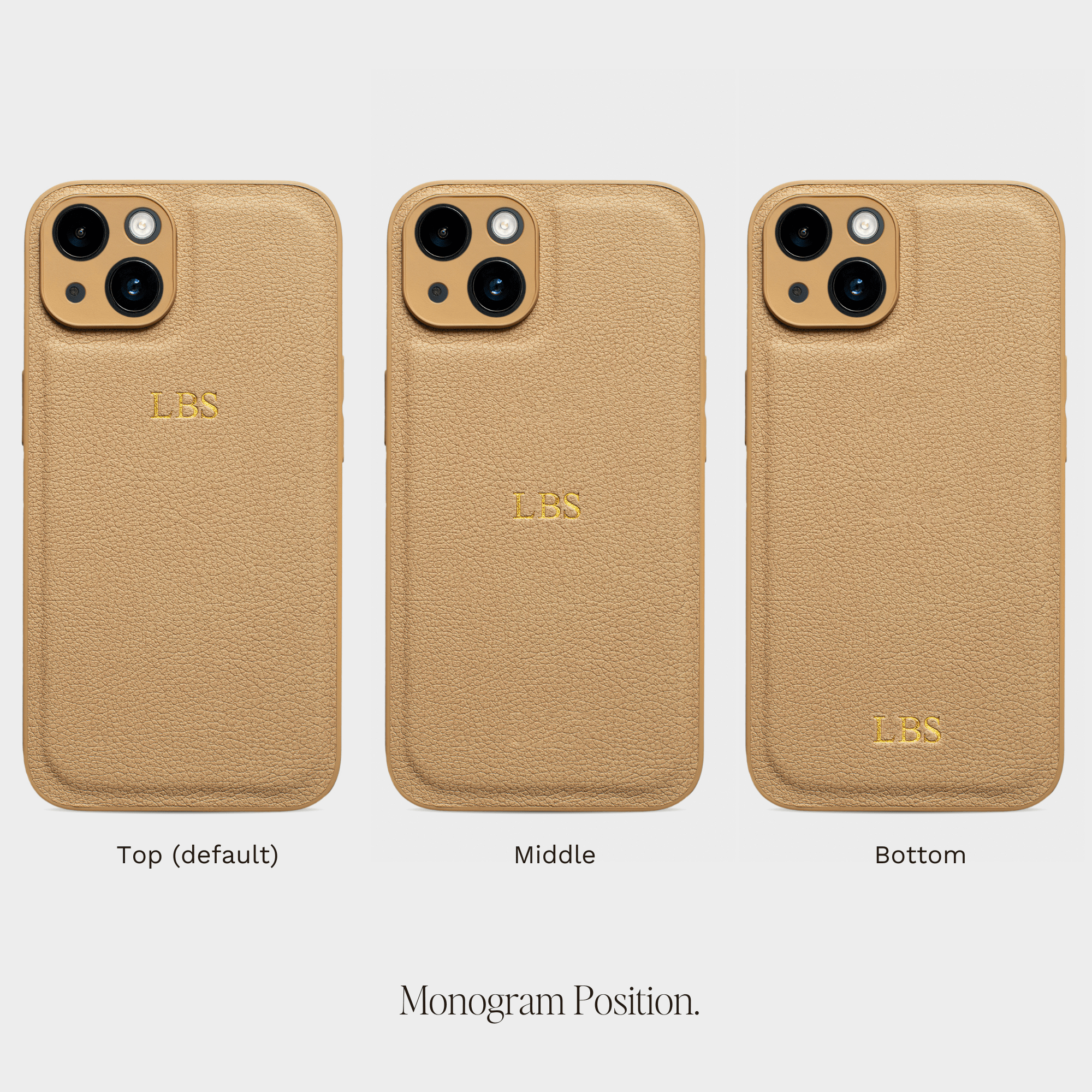Latte Padded Personalized Monogram Case
