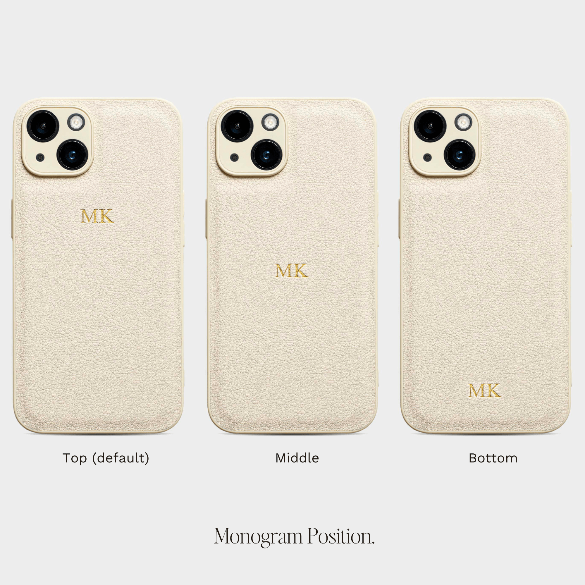 White Padded Personalized Monogram Case