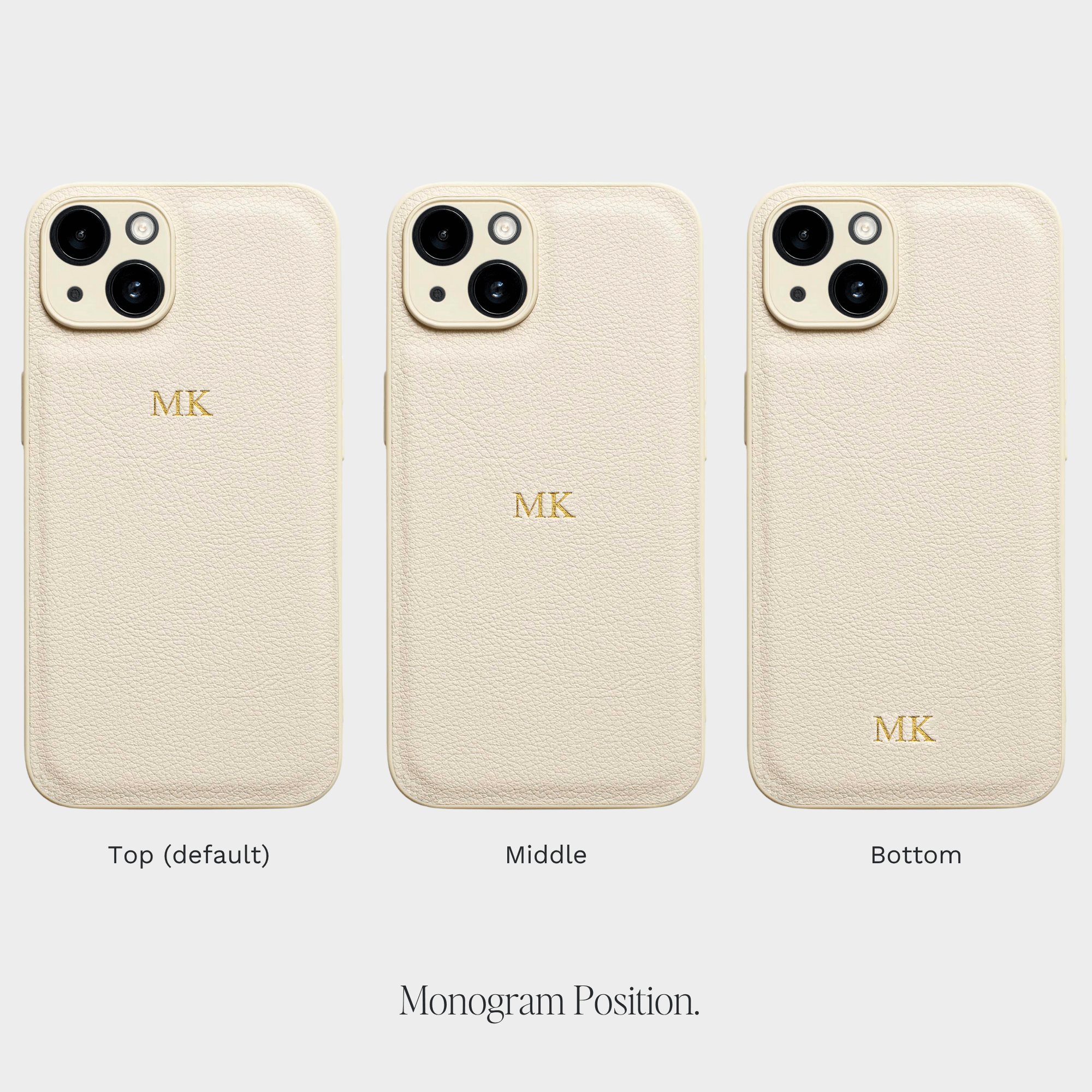 White Padded Personalized Monogram Case