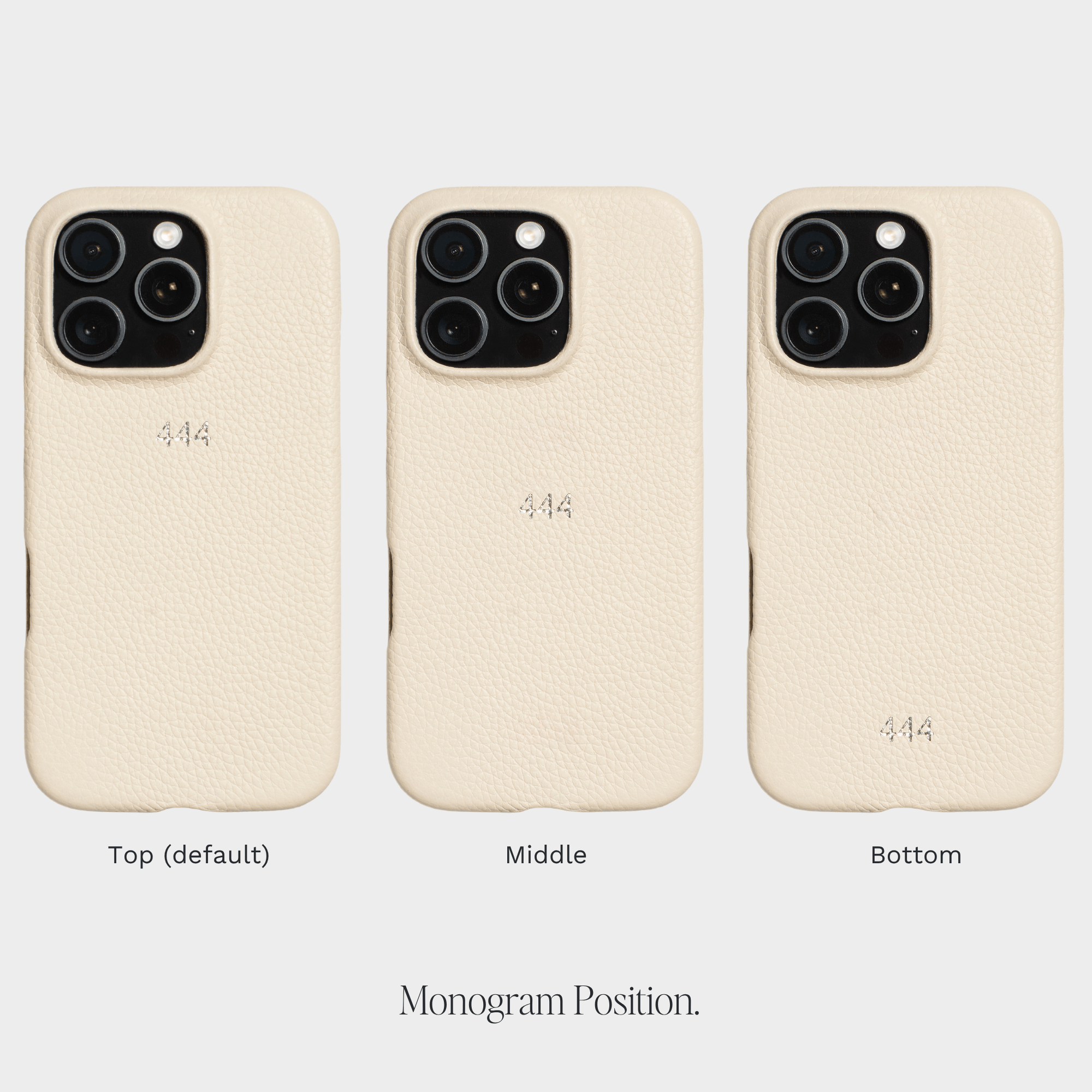 White MagSafe Pebble Leather Personalized Case