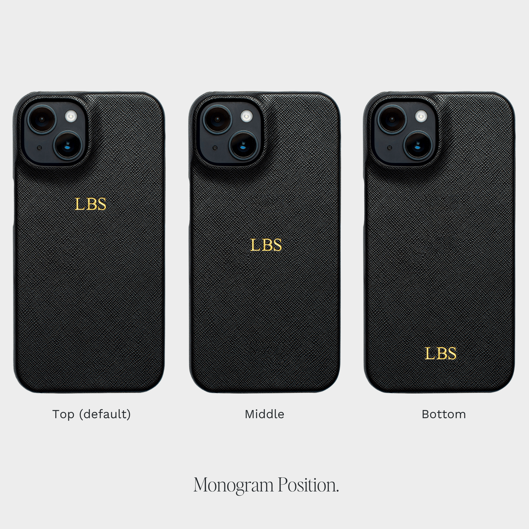 Black MagSafe Grain Texture Personalized Case