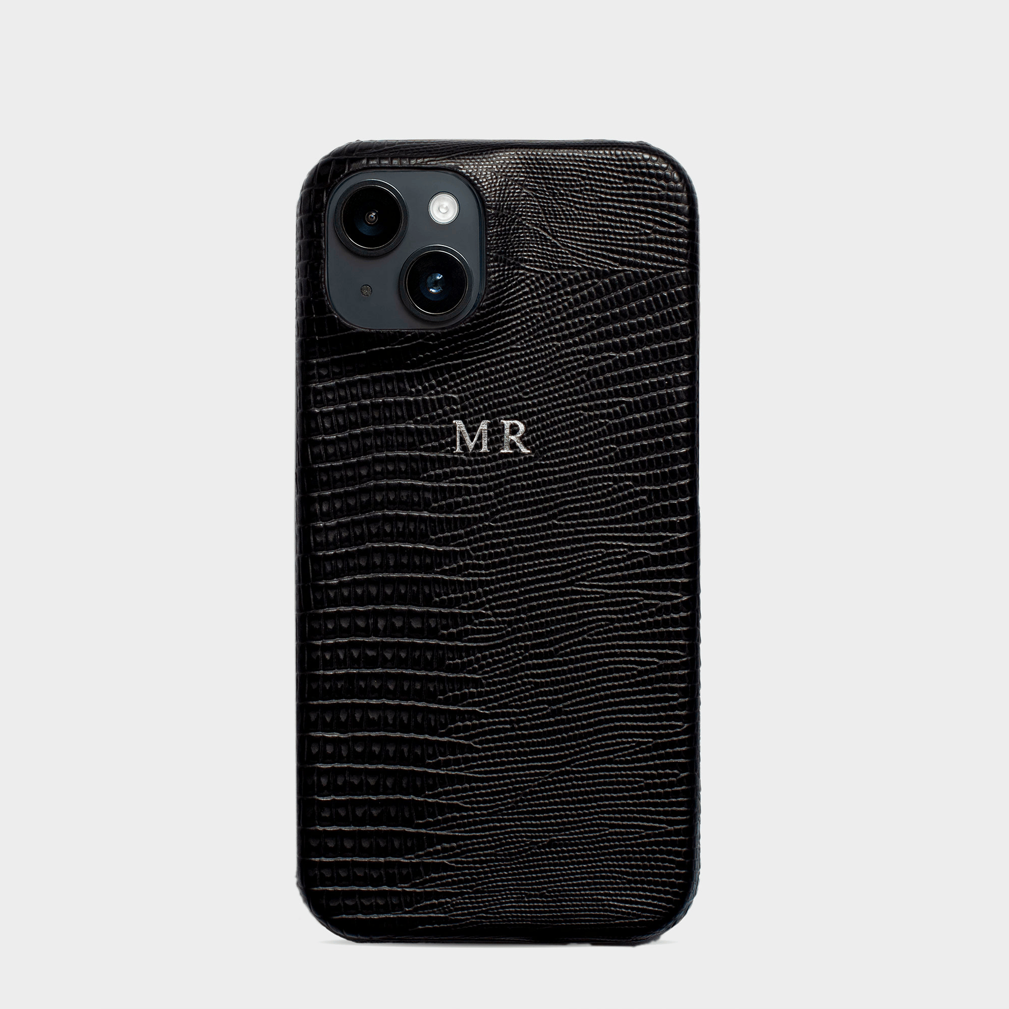 Black Lizard Texture Personalized Snap Case