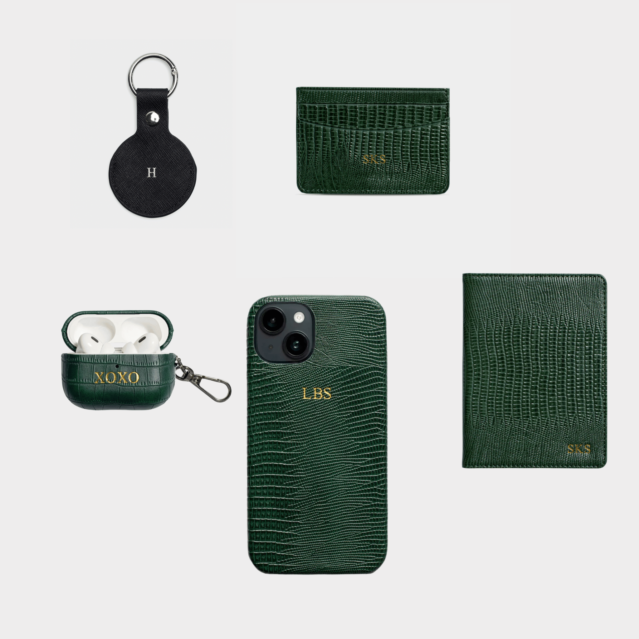 Dark Green Travel Set